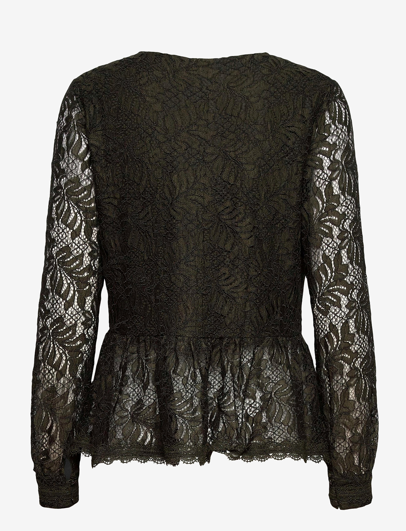 Rosemunde - Blouse ls - black green - 1