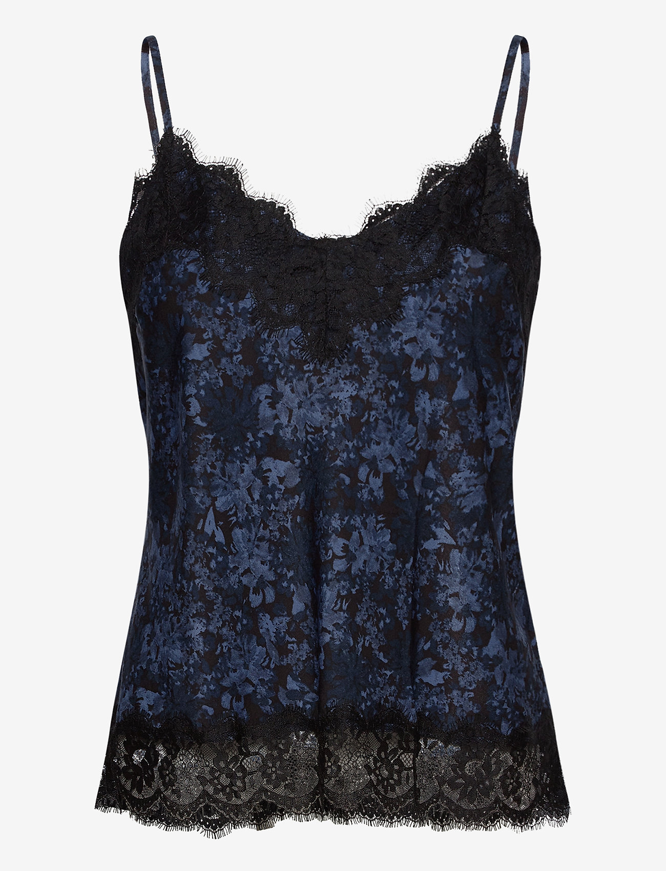 Strap top - BLUE FLOWER GARDEN PRINT