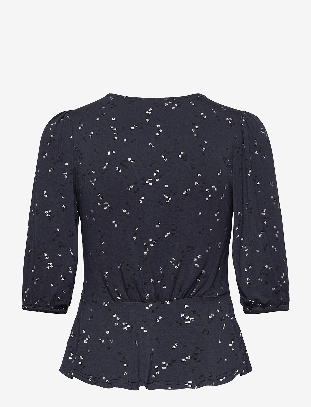 Rosemunde - T-shirt 3/4 s - blue square print - 1