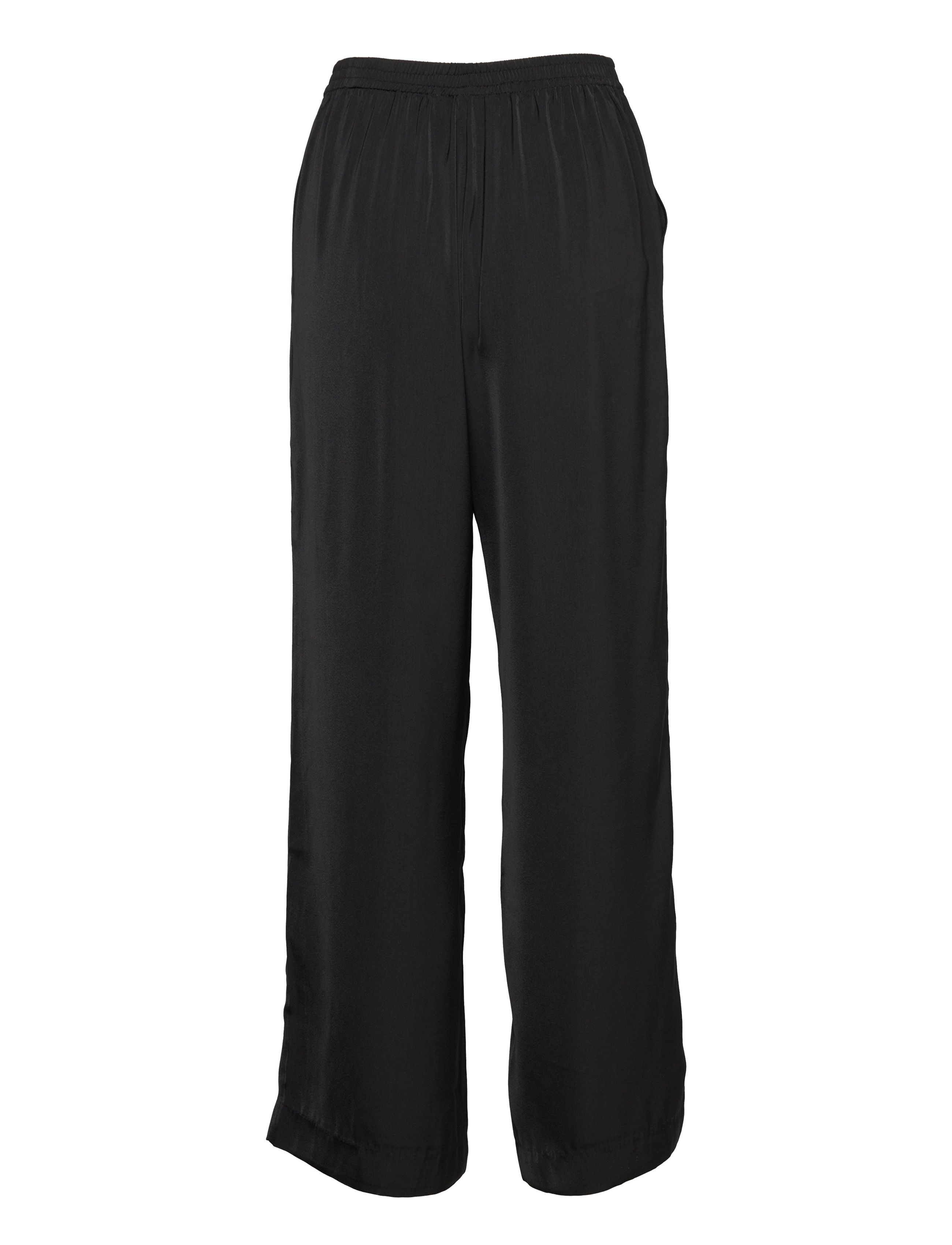 Rosemunde - Recycled polyester trousers - suorat housut - black - 1