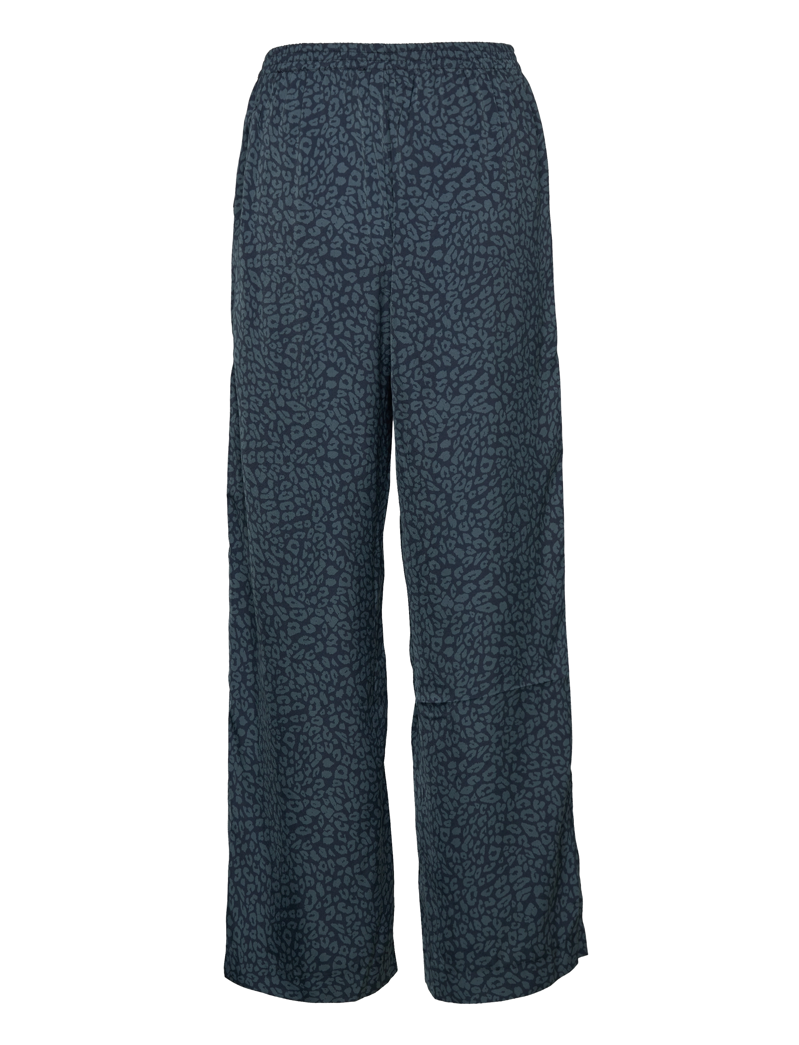 Rosemunde - Recycled polyester trousers - rette bukser - blue leo print - 1