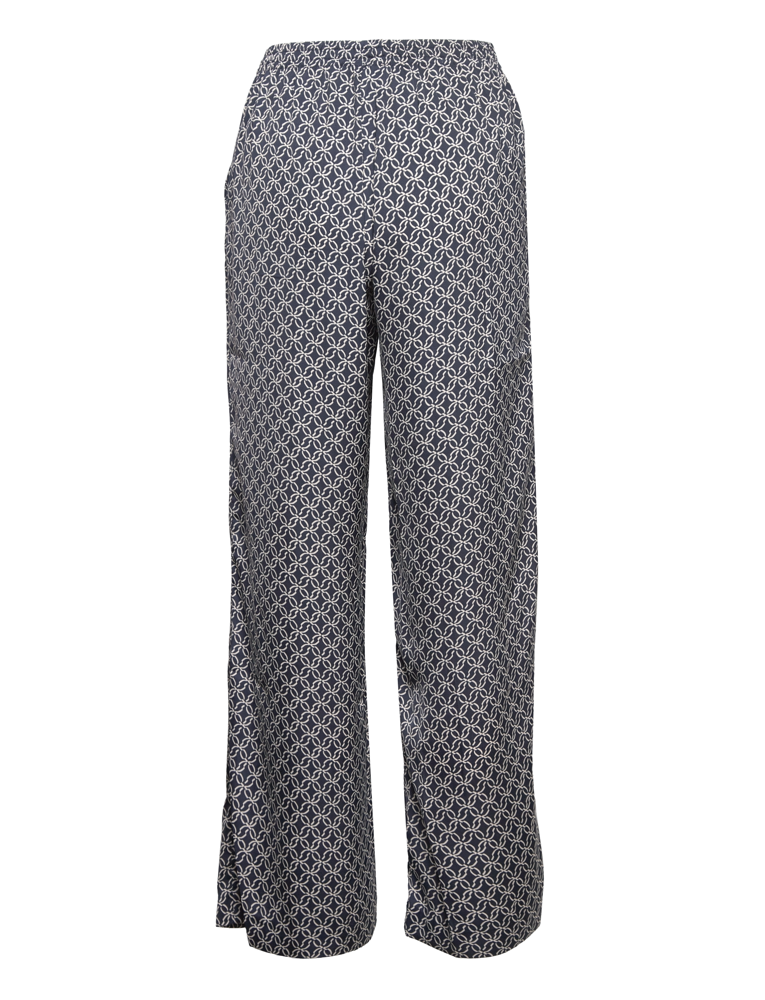 Rosemunde - Recycled polyester trousers - bukser med lige ben - dark blue graphic print - 1