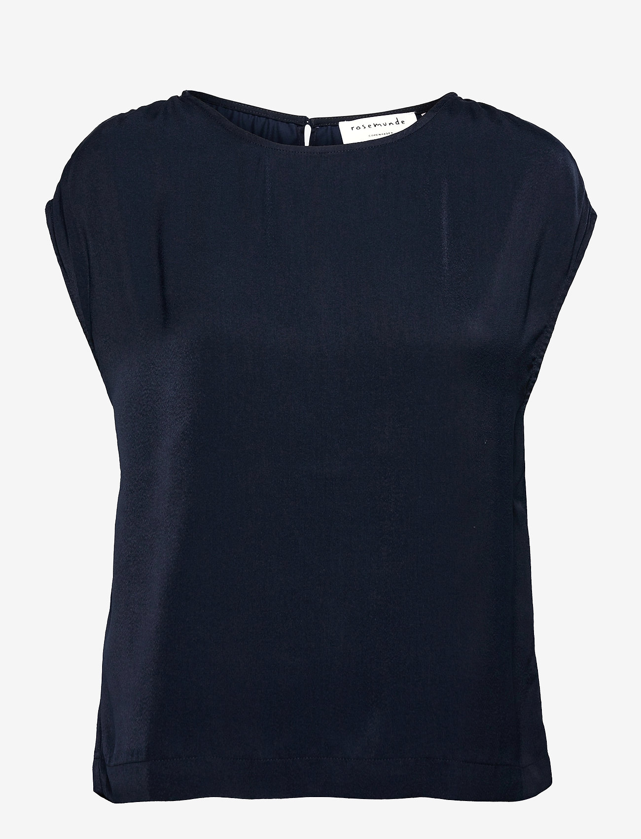 Rosemunde - Recycle polyester blouse ss - dark blue - 0