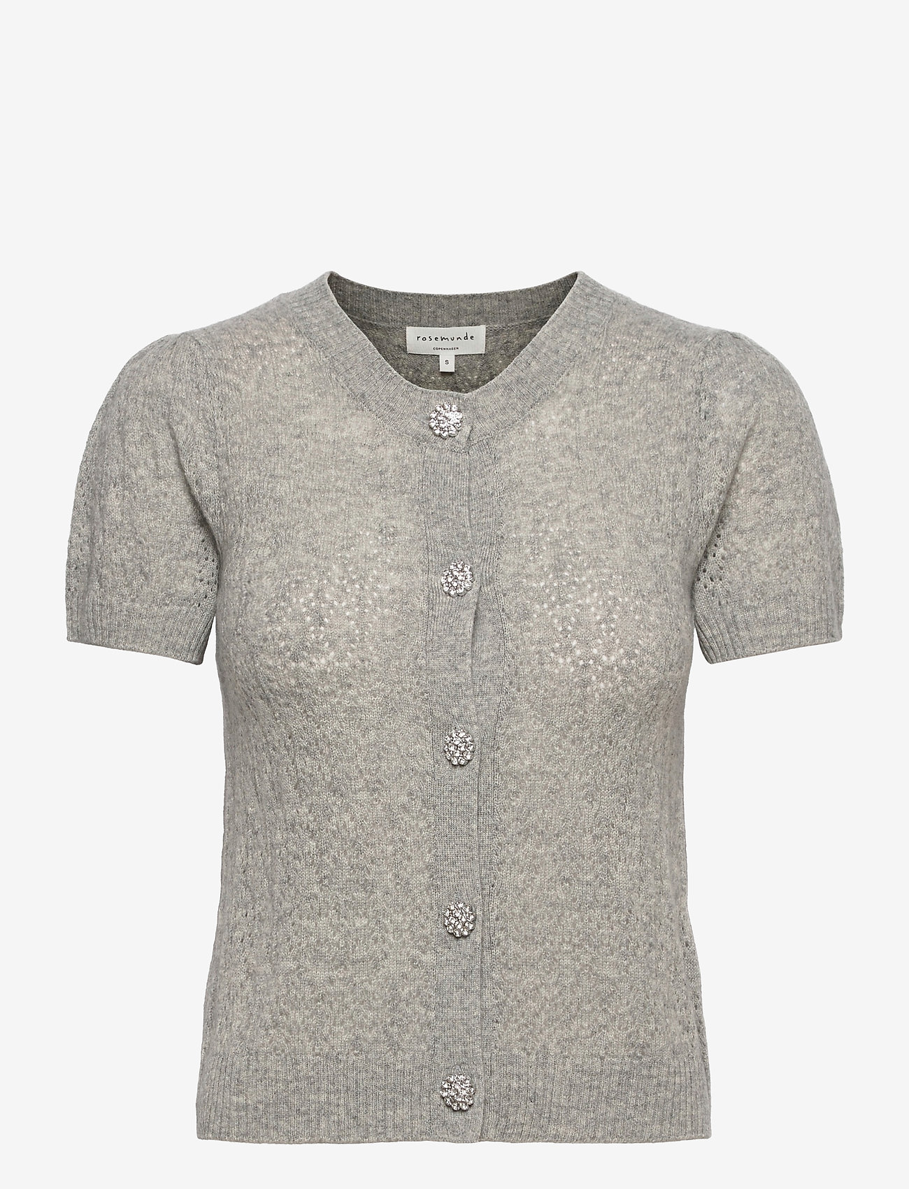 Rosemunde - Wool & cashmere cardigan - light grey melange - 0