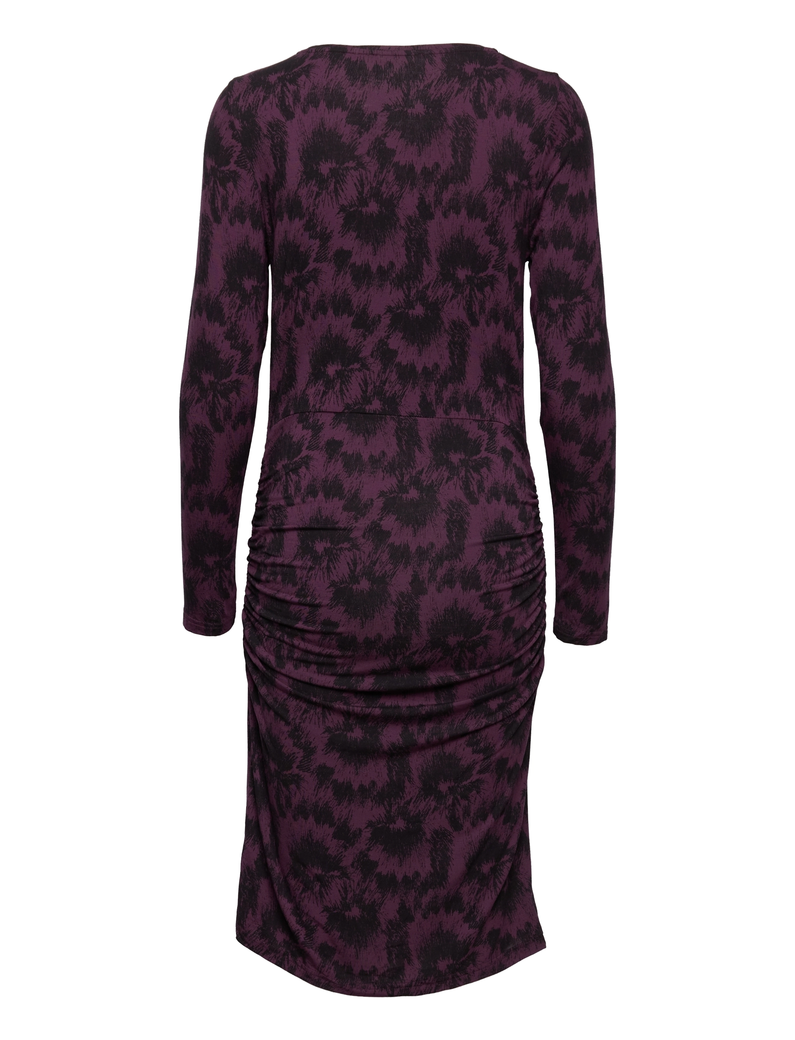 Rosemunde - Dress ls - aubergine firework print - 1