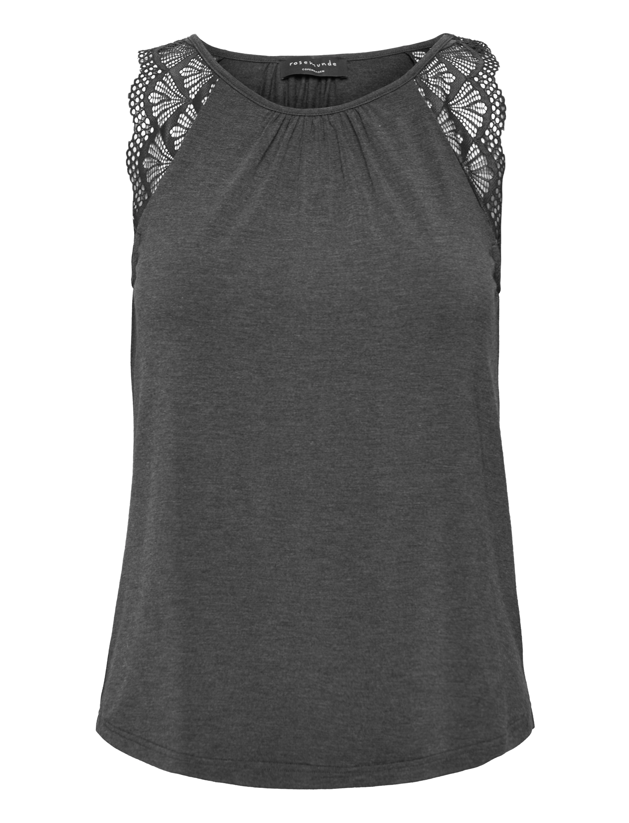 Rosemunde - Top - dark grey melange - 0