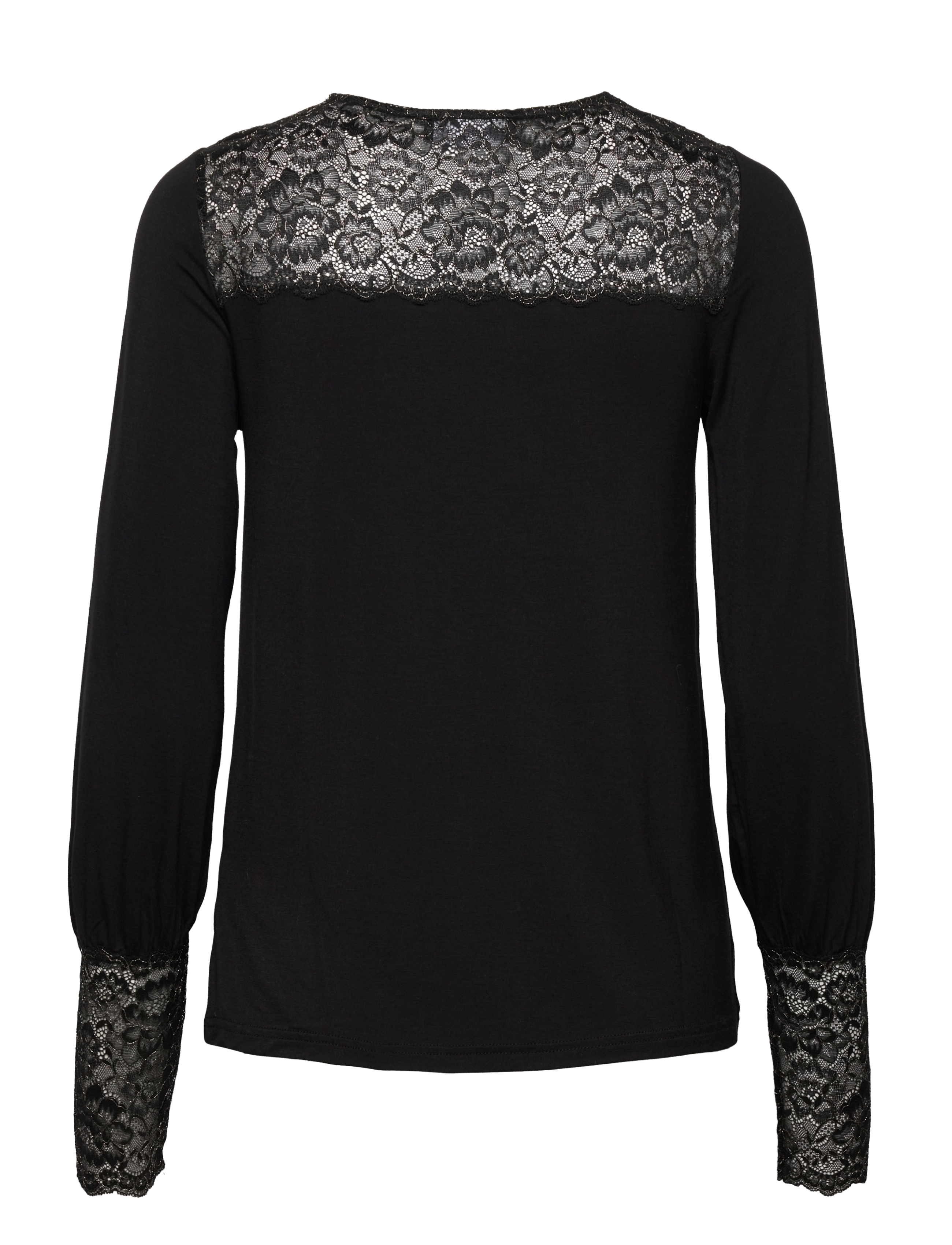 Rosemunde - T-shirt ls - black w/ gold - 1