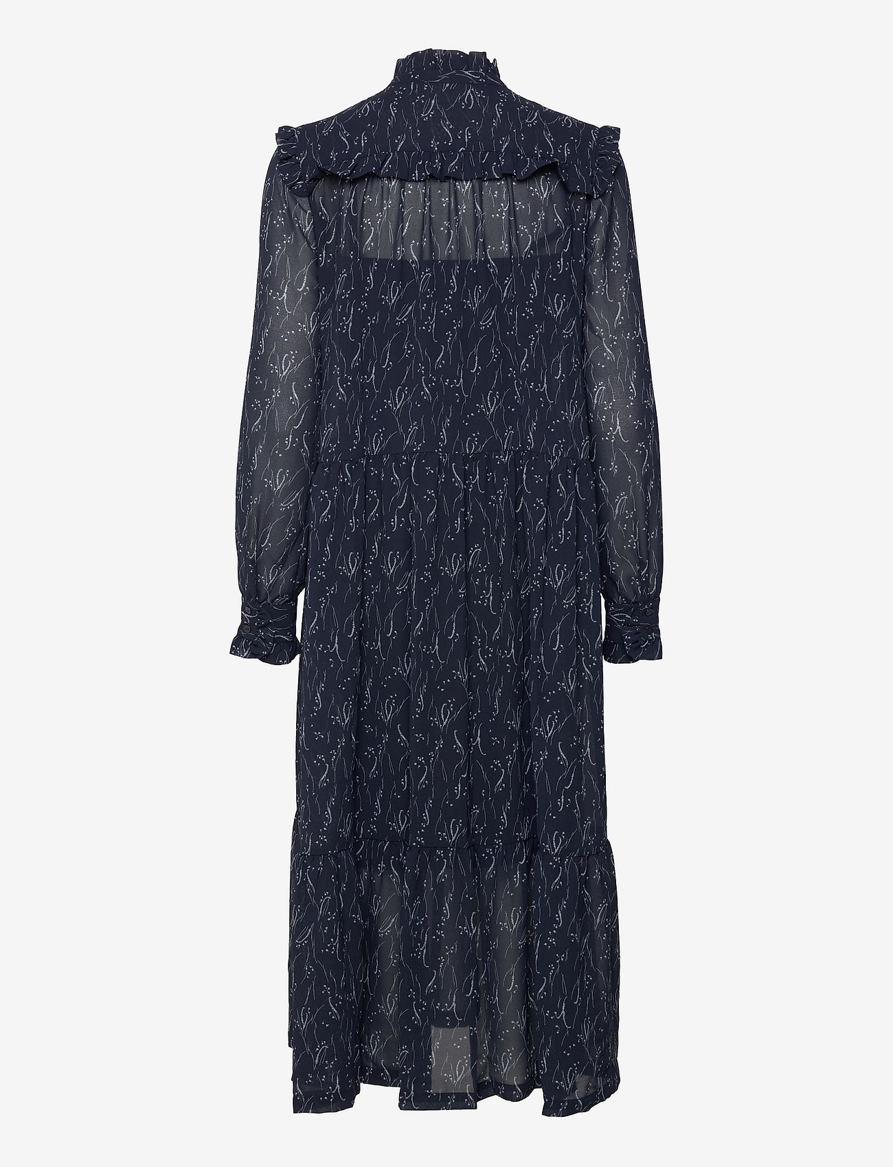Rosemunde - Recycled polyester dress ls - dark blue meadow print - 1