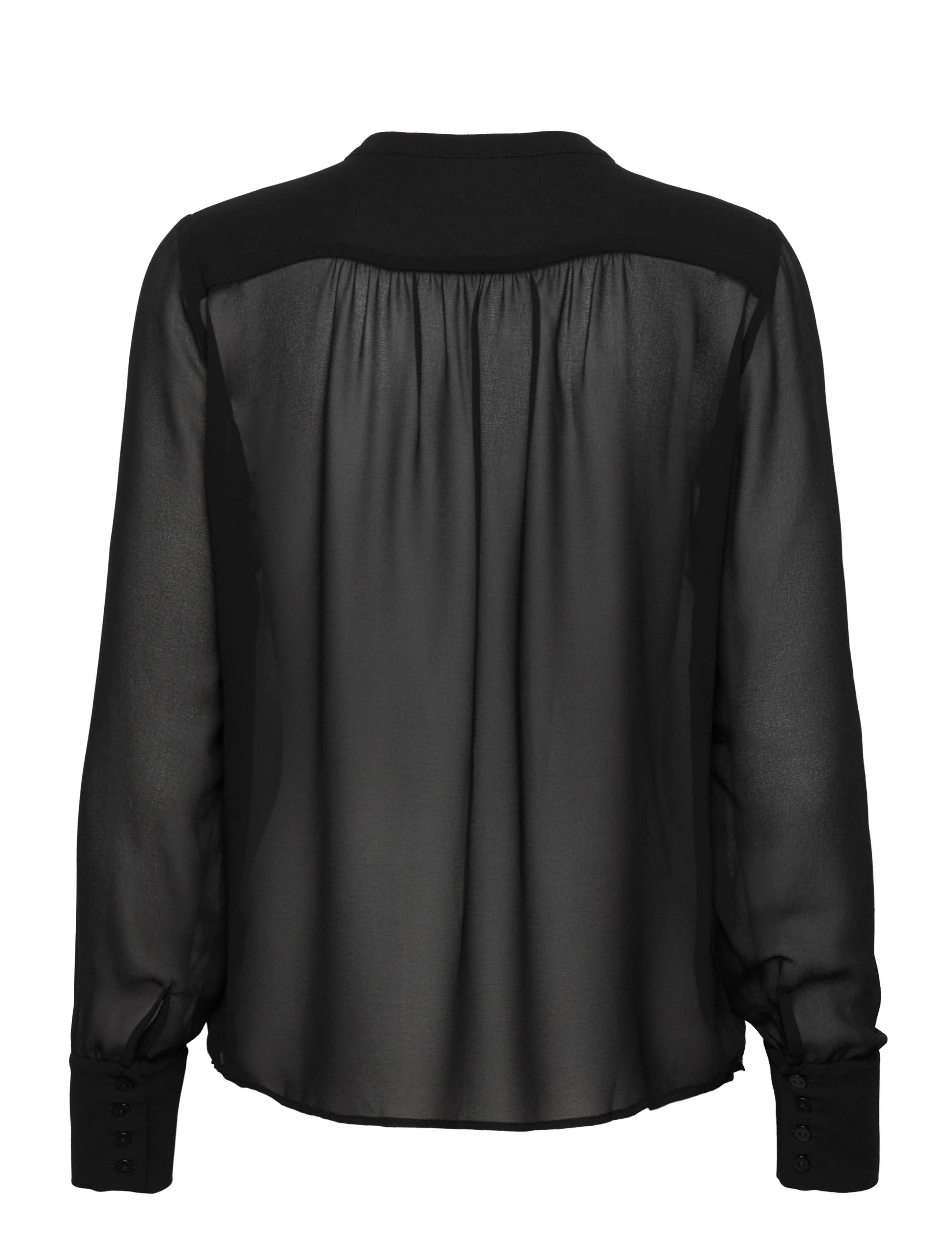 Rosemunde - Recycled polyester shirt ls - black - 1