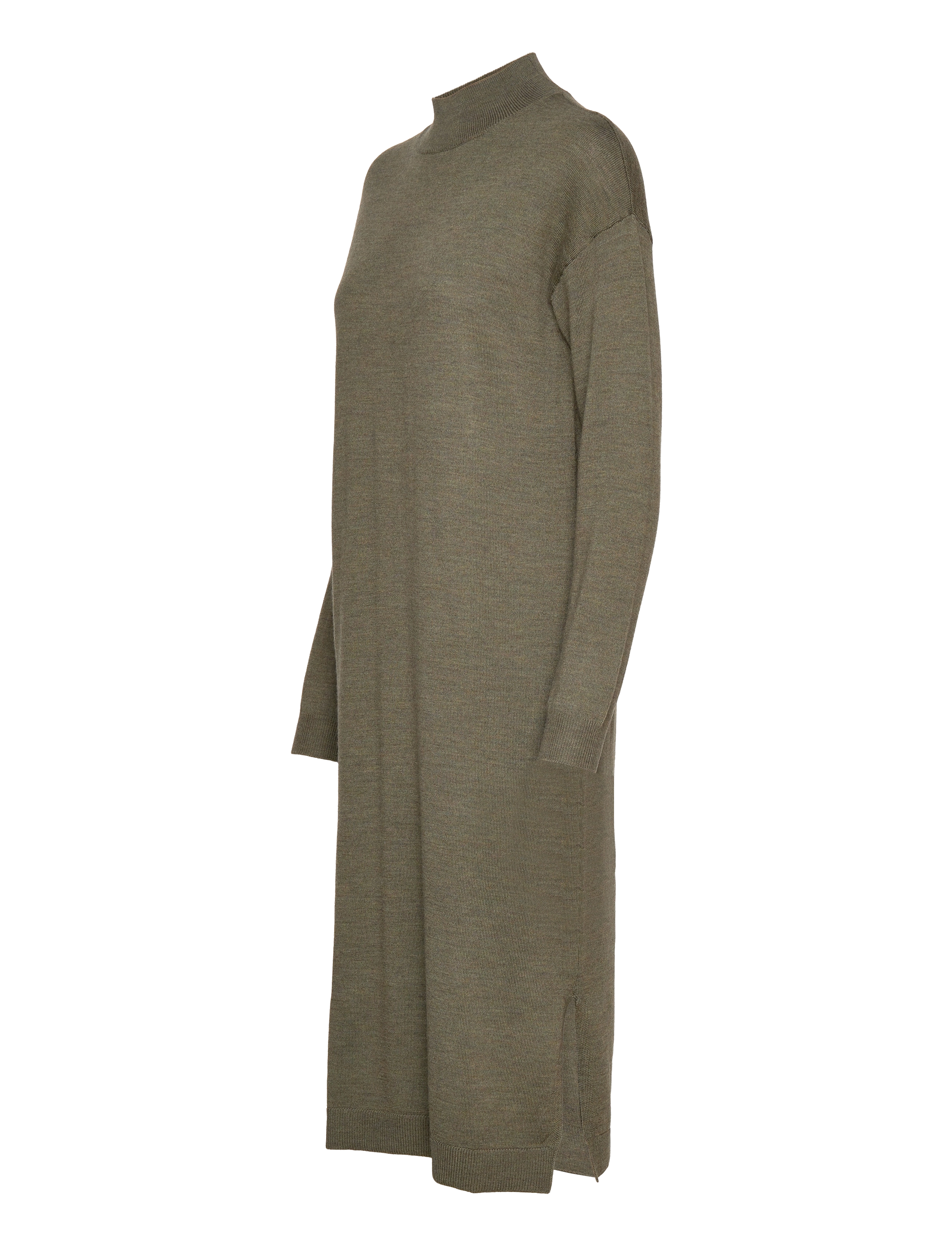 Rosemunde - Wool dress - olive night melange - 2