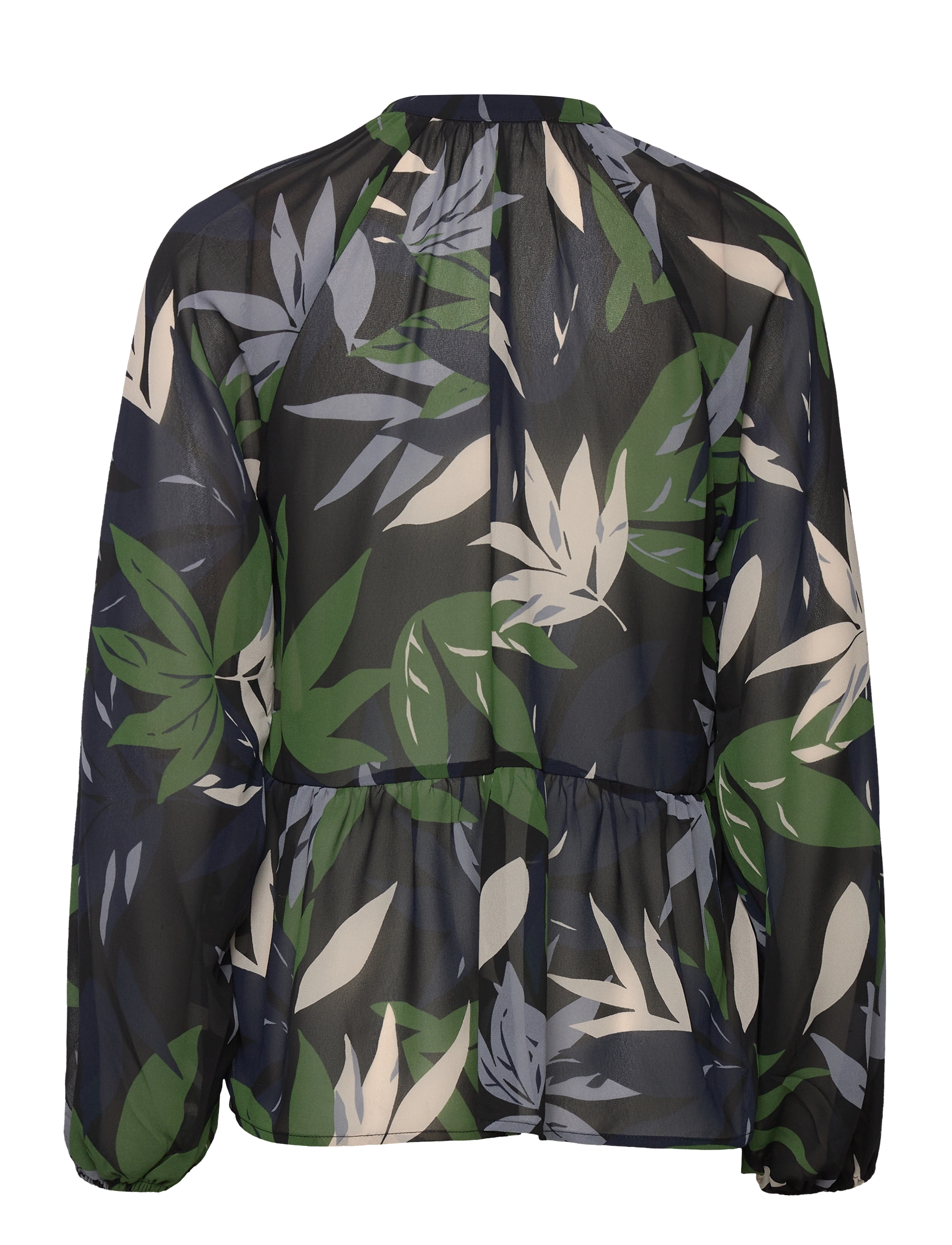 Rosemunde - Recycled polyester blouse - black fall leaf print - 1