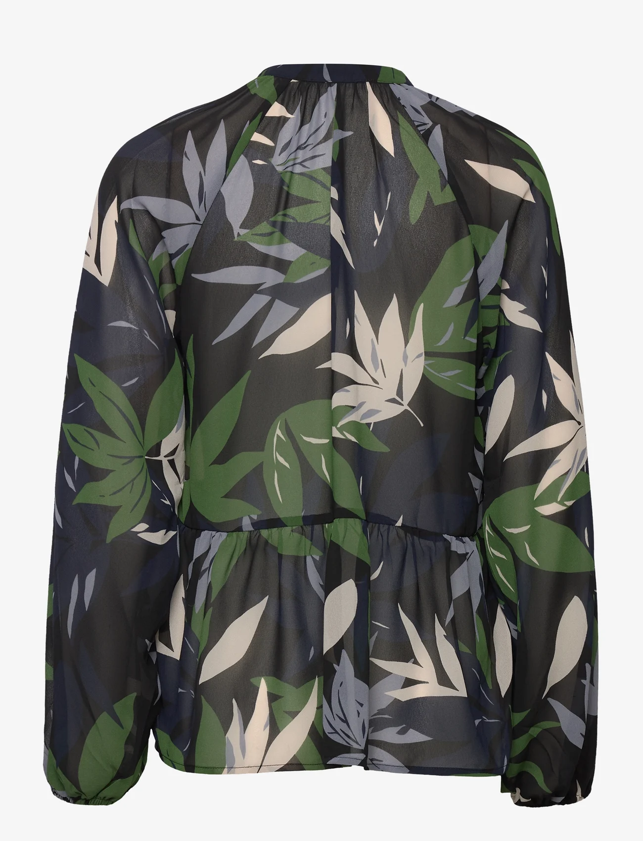 Rosemunde - Recycled polyester blouse - blouses met lange mouwen - black fall leaf print - 1