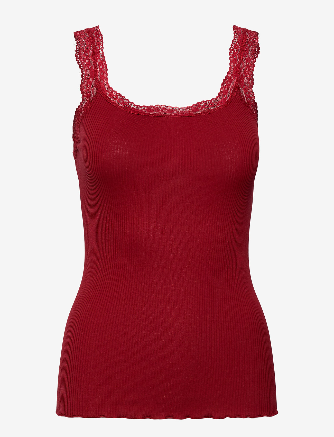 Rosemunde - Silk top w/ lace - cranberry - 0