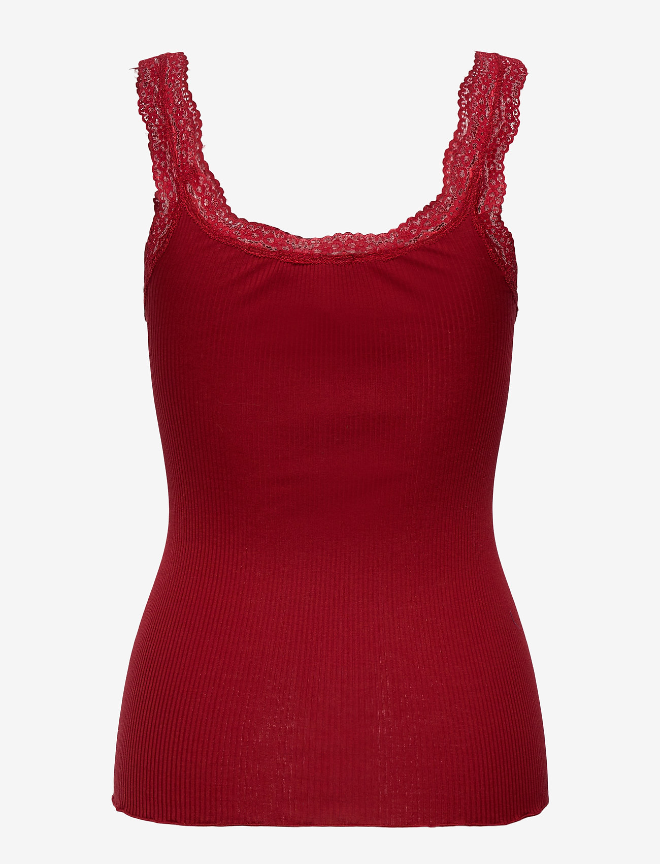 Rosemunde - Silk top w/ lace - cranberry - 1