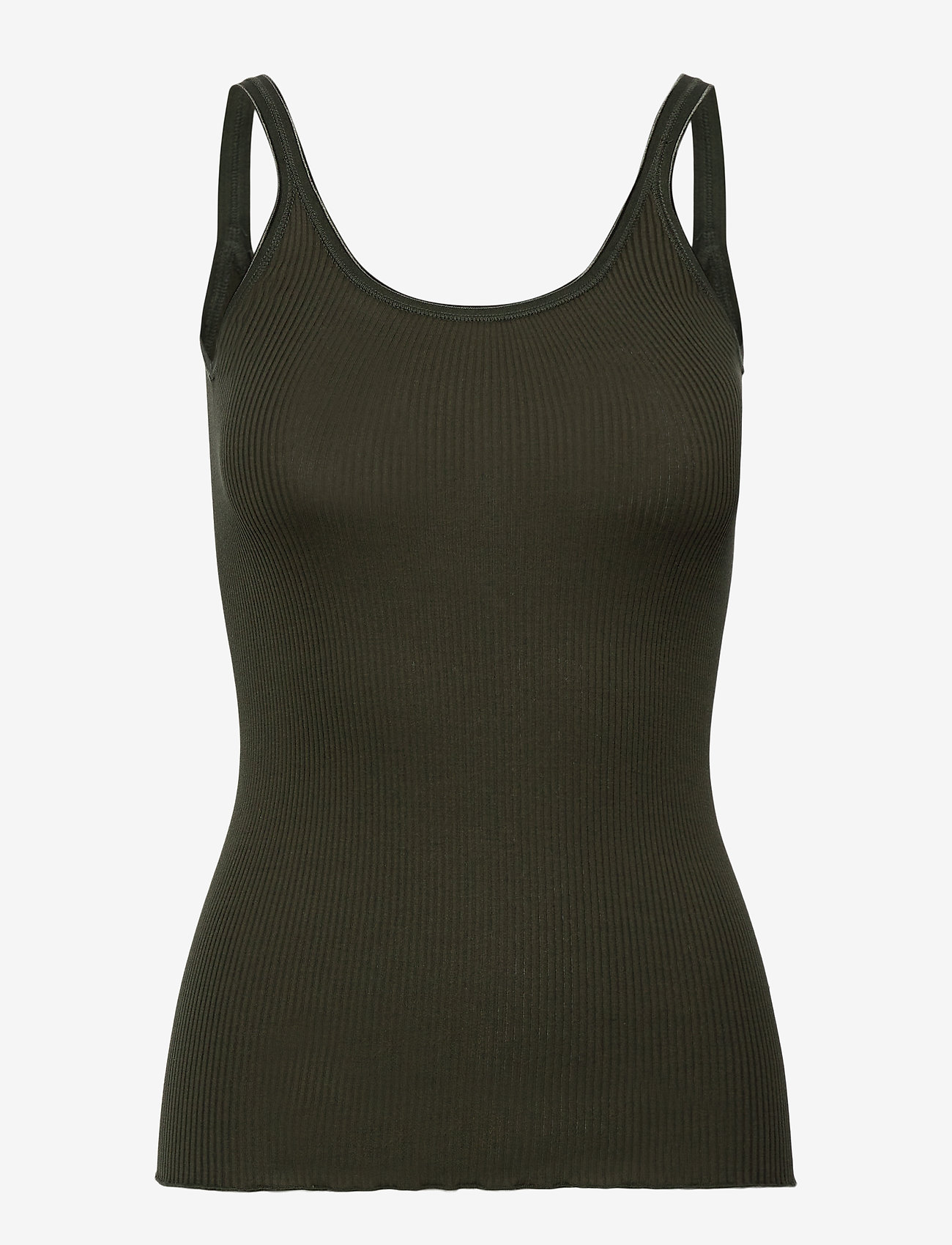Rosemunde - Silk top w/ elastic - black green - 0