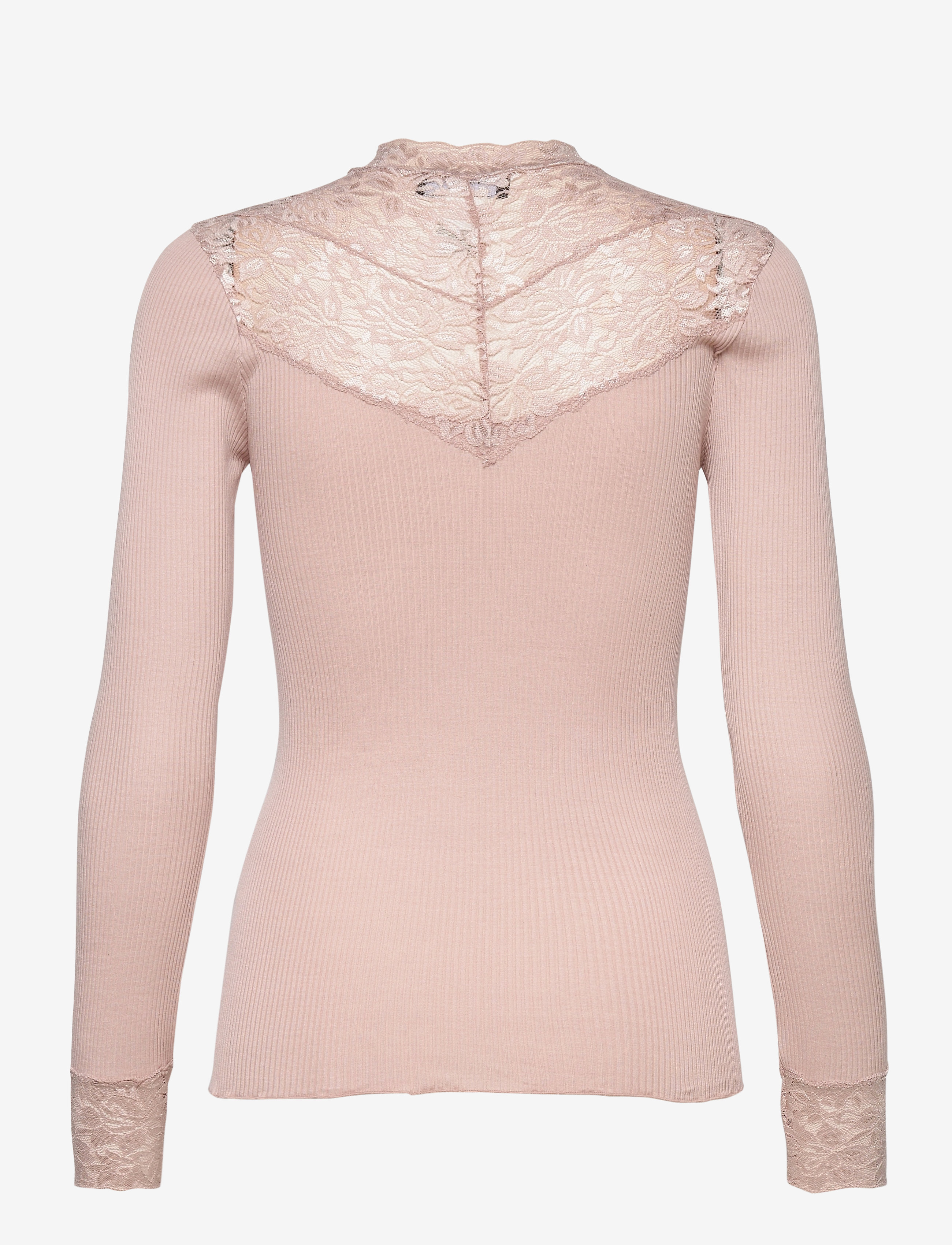 Rosemunde - Silk t-shirt w/ lace - vintage powder - 1