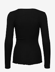 Rosemunde - Silk t-shirt - långärmade toppar - black - 1