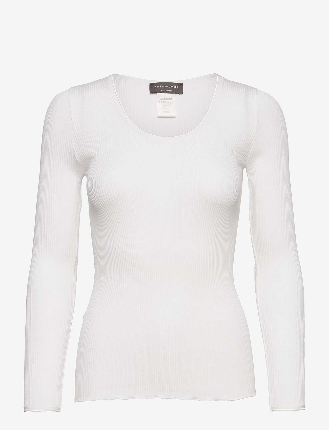 Rosemunde - Silk t-shirt - long-sleeved tops - new white - 0