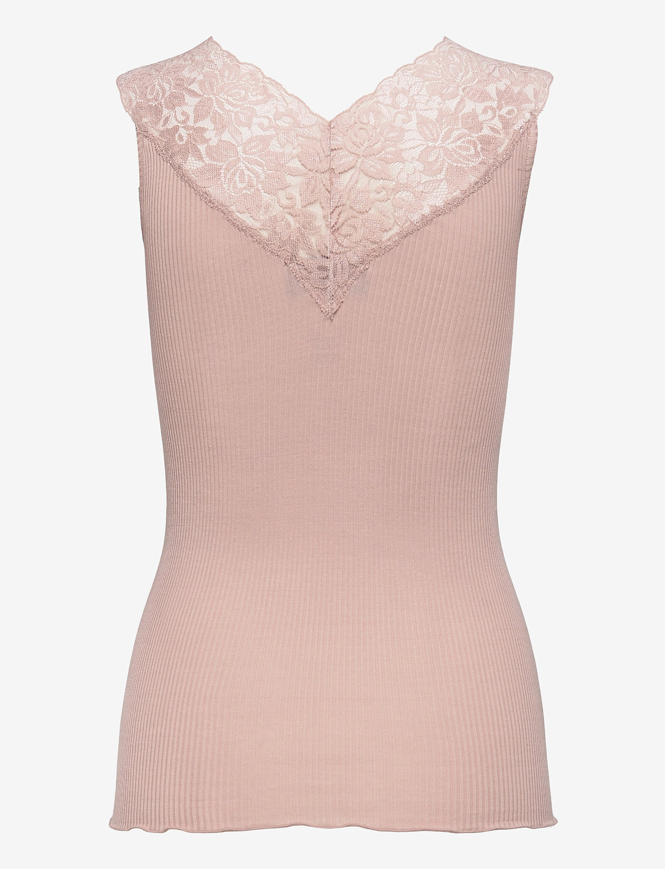 Rosemunde - Silk top regular w/ lace - vintage powder - 1