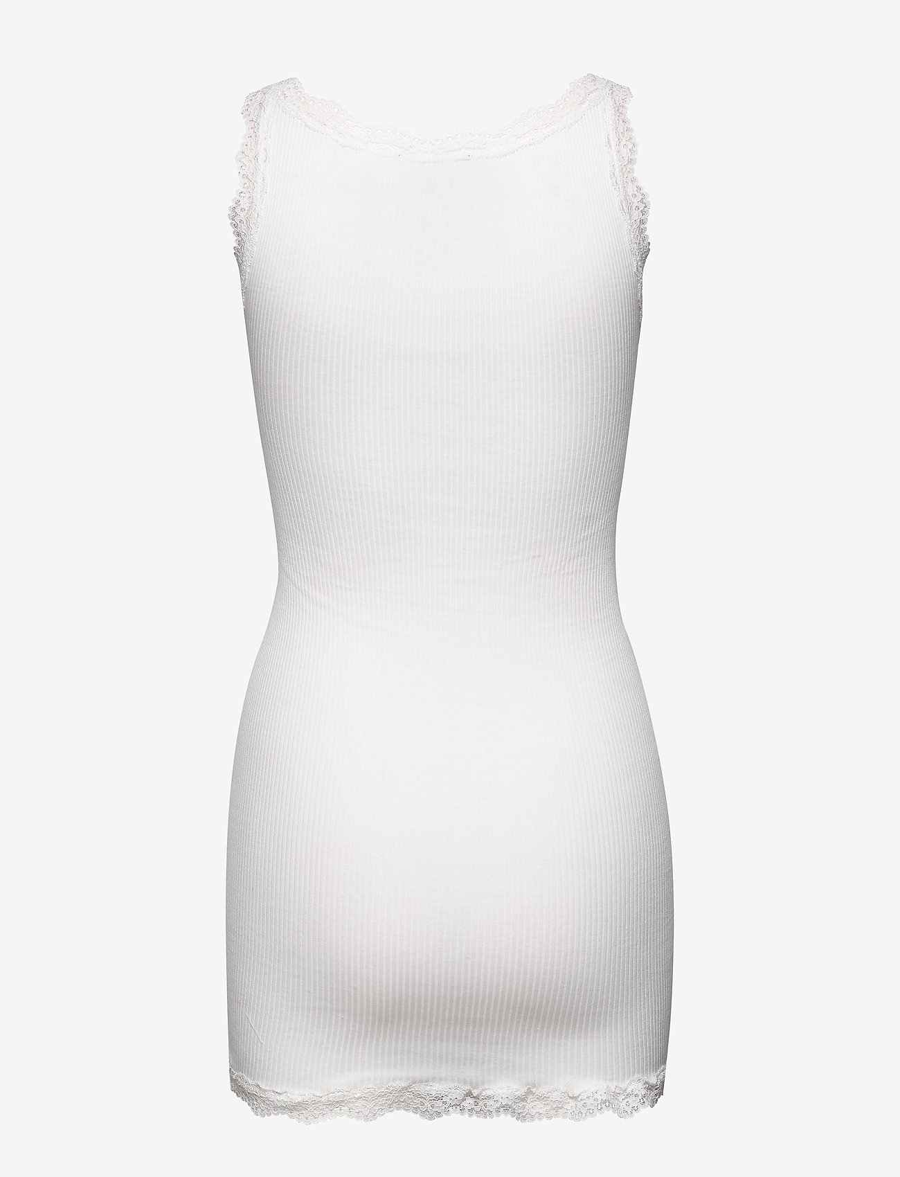 Rosemunde - Silk top long w/vintage lace - new white - 1