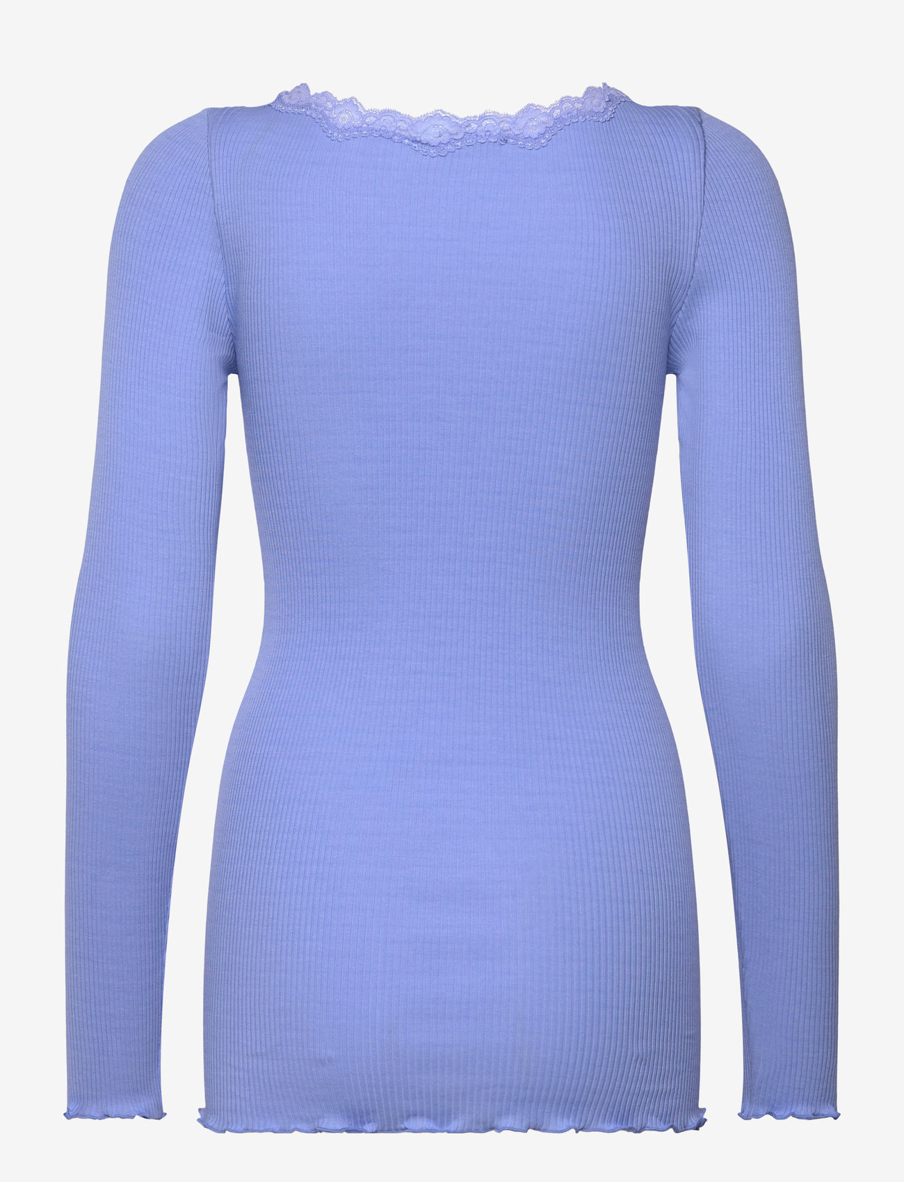 Rosemunde - Organic t-shirt w/lace - långärmade toppar - blue heaven - 1