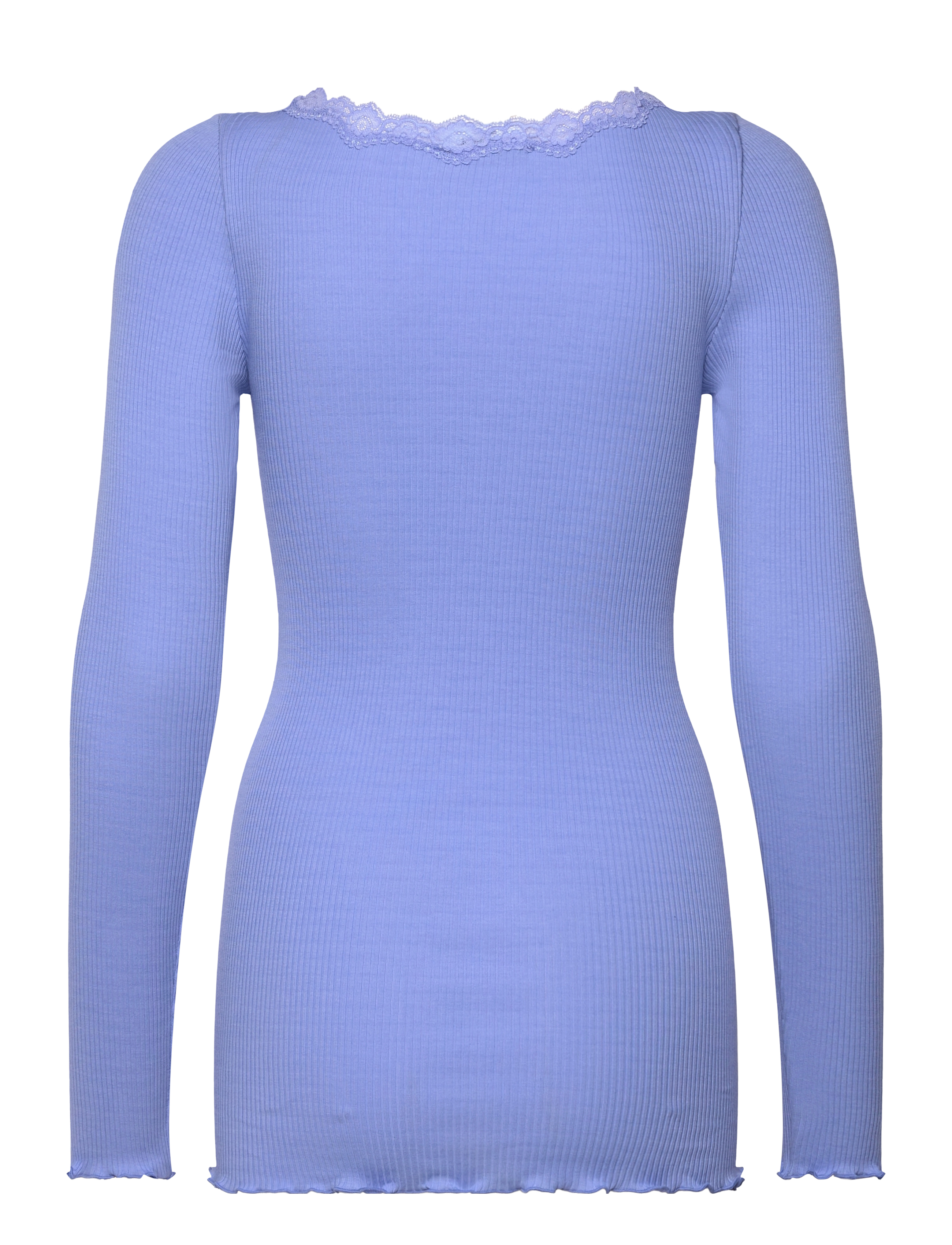 Rosemunde - Organic t-shirt w/lace - långärmade toppar - blue heaven - 1