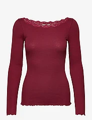 Rosemunde - Organic t-shirt w/lace - laveste priser - cabernet - 0