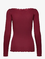 Rosemunde - Organic t-shirt w/lace - pitkähihaiset t-paidat - cabernet - 1