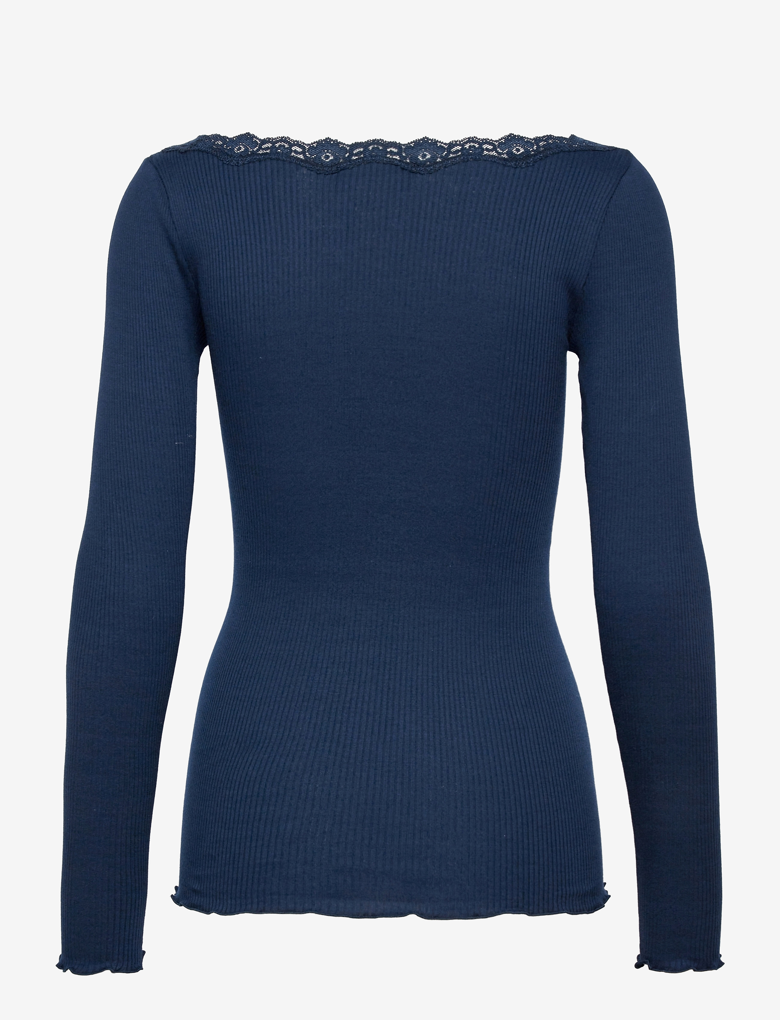 Rosemunde - Organic t-shirt w/lace - pitkähihaiset paidat - navy - 1