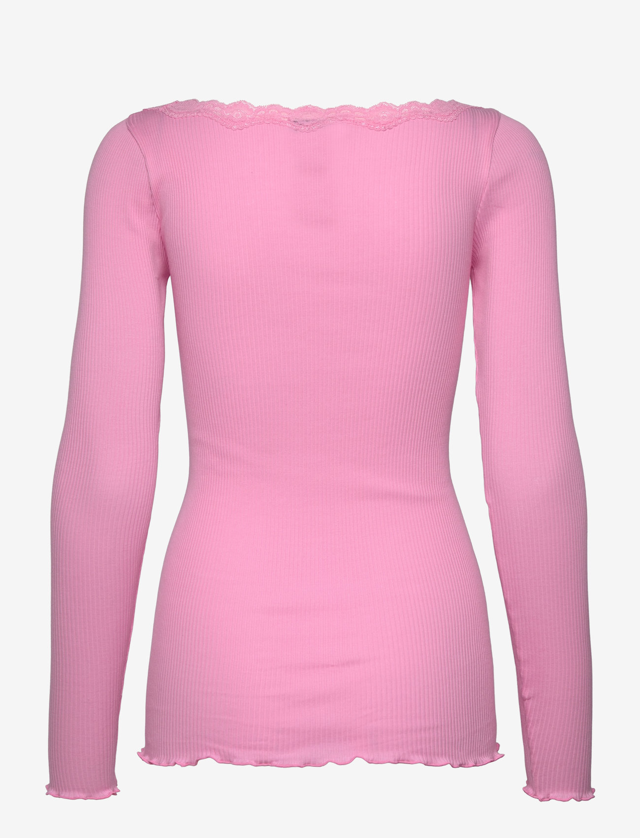 Rosemunde - Organic t-shirt w/lace - pikkade varrukatega alussärgid - prism pink - 1