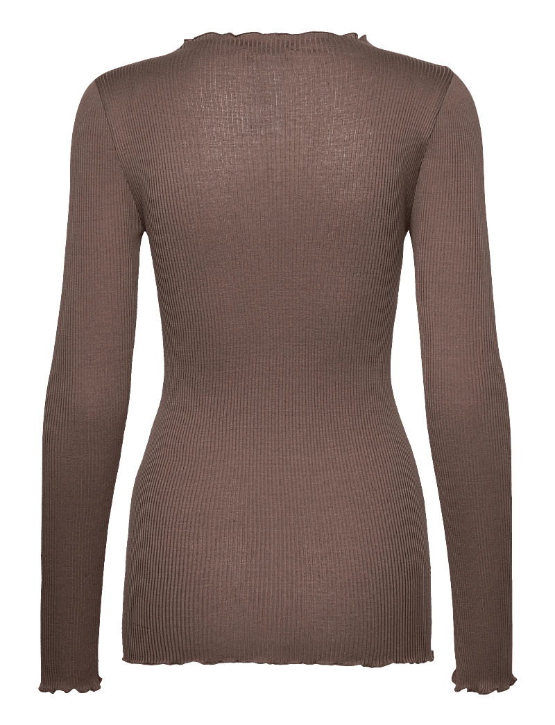 Rosemunde - Silk t-shirt - långärmade toppar - falcon - 1