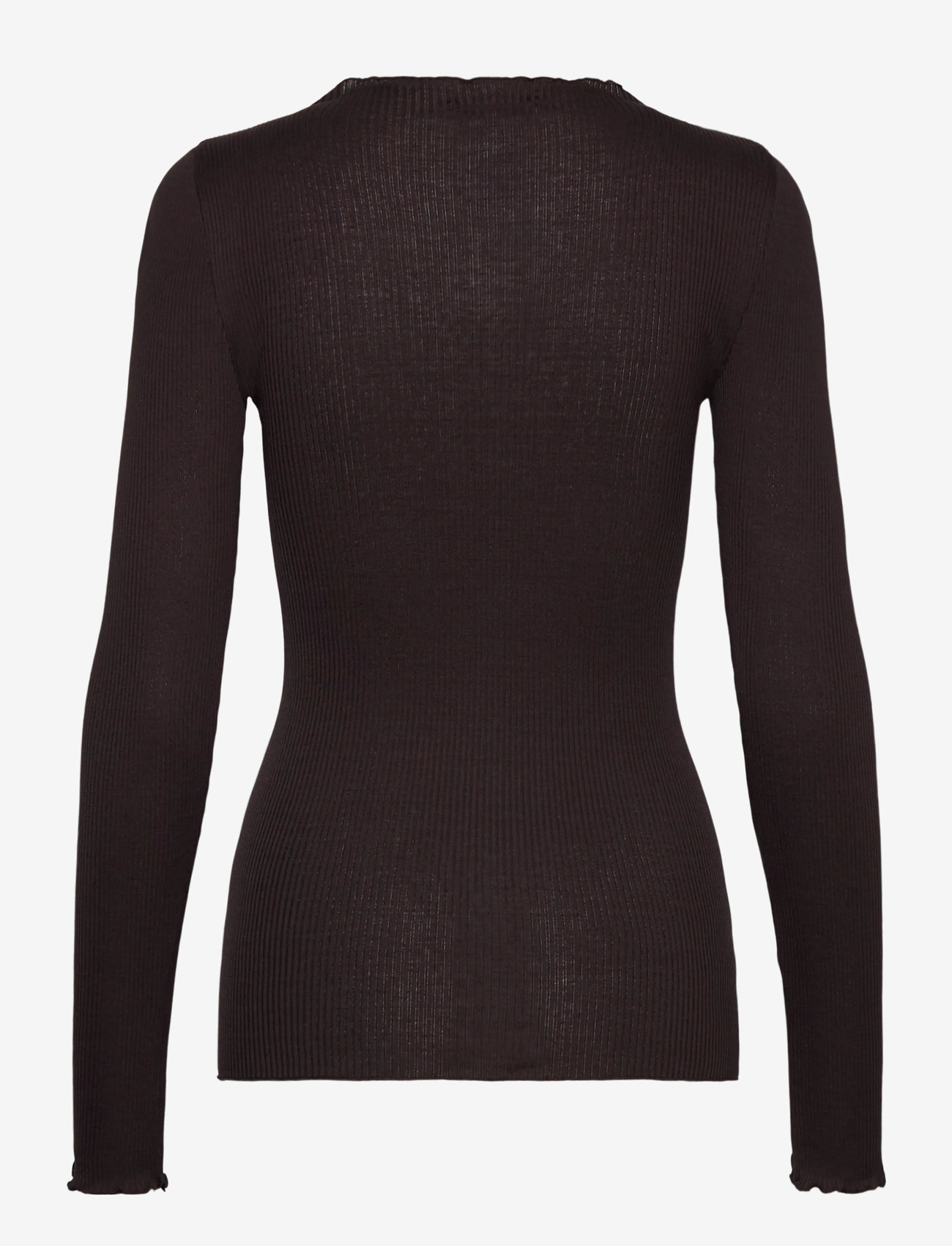 Rosemunde - Silk t-shirt - langærmede toppe - ganache - 1