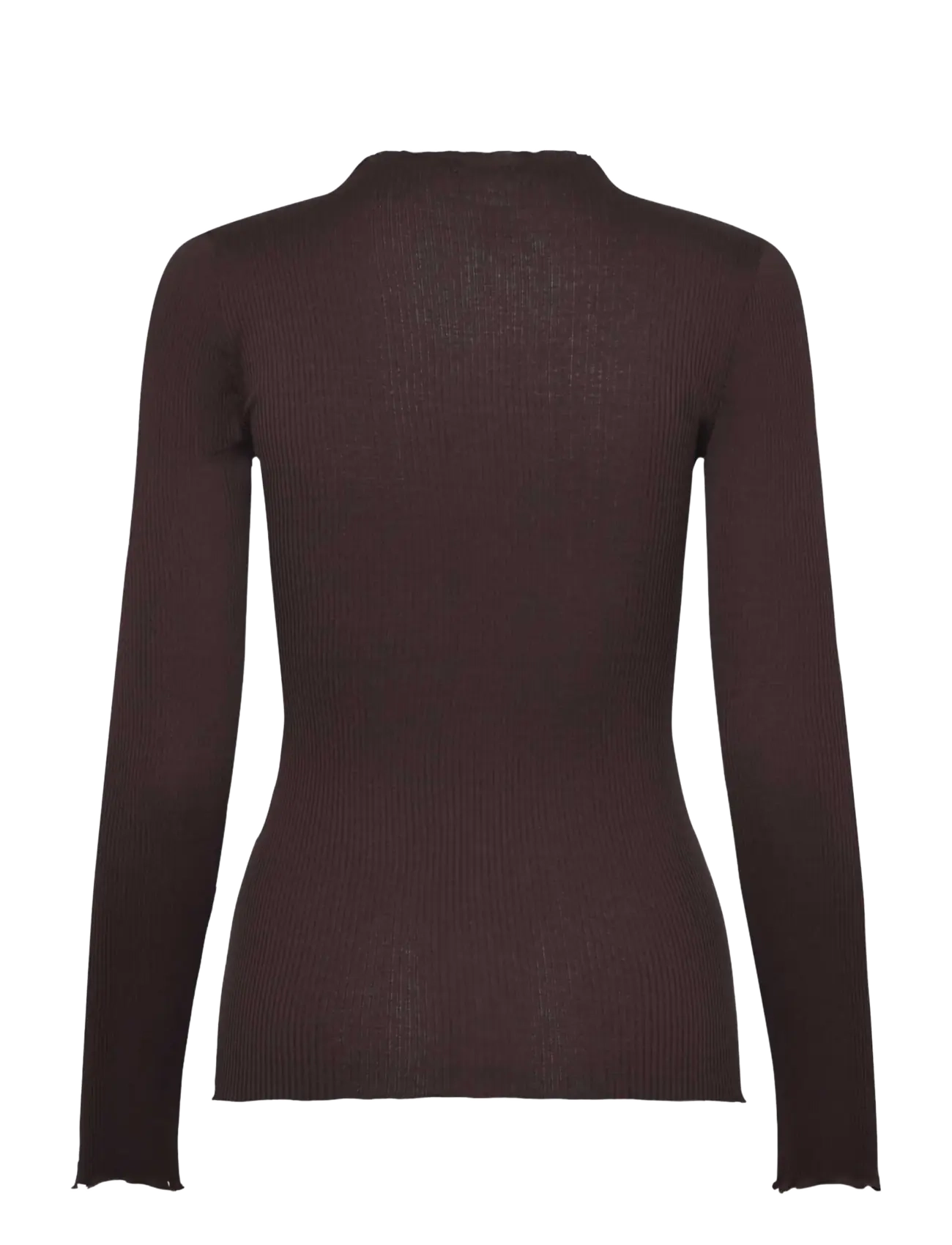 Rosemunde - RWPearl Silk LS T-shirt - langärmlige tops - mole - 1