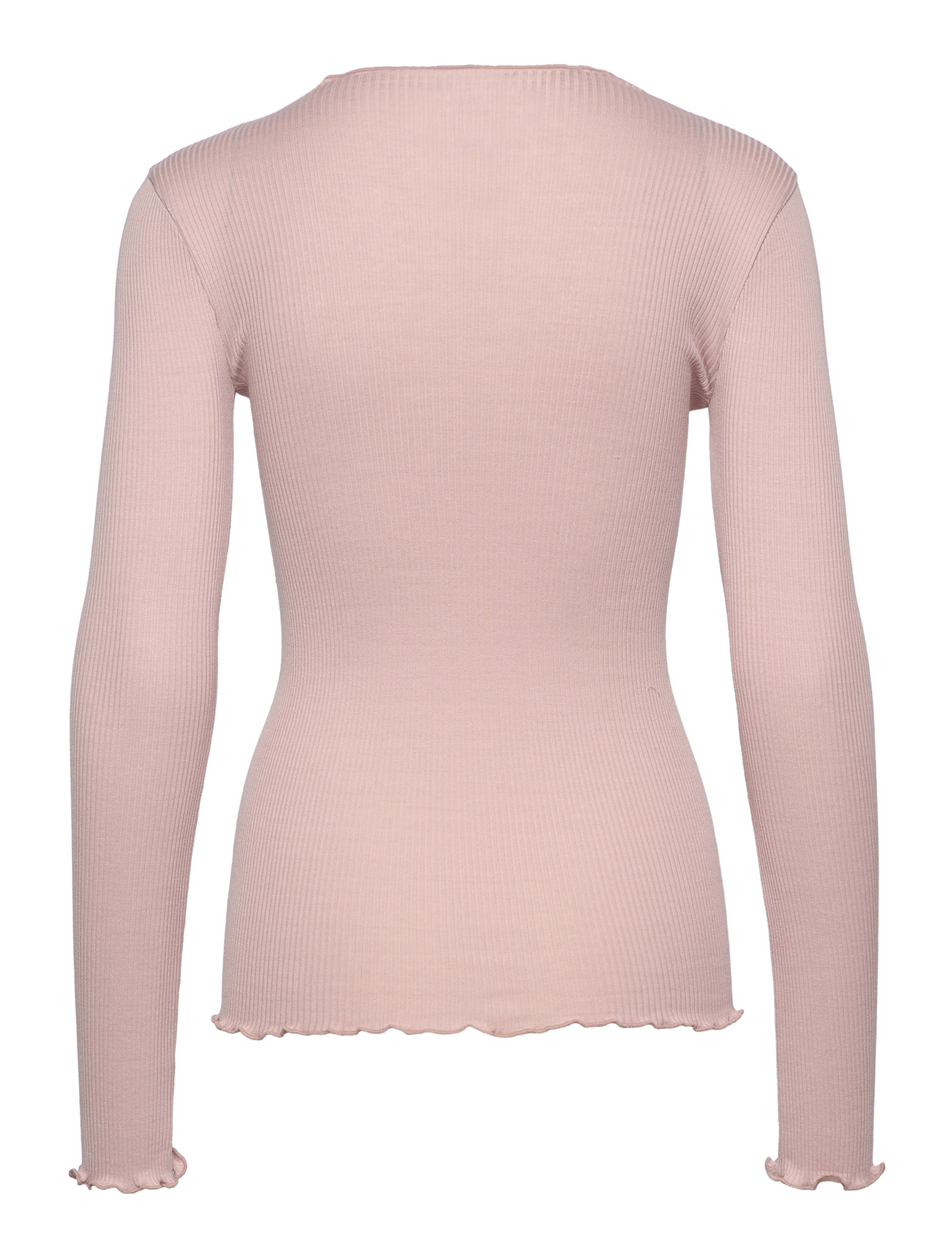 Rosemunde - RWPearl Silk LS T-shirt - langærmede toppe - vintage powder - 1
