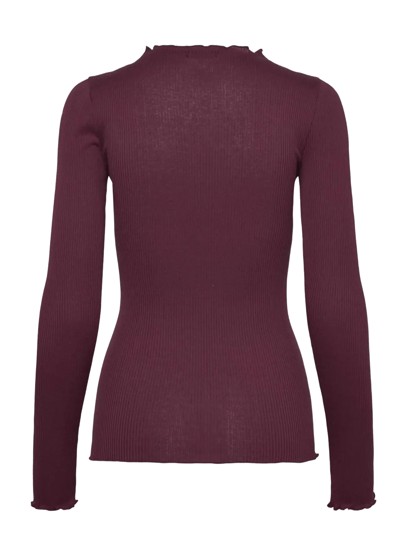 Rosemunde - RWPearl Silk LS T-shirt - langærmede toppe - windsor wine - 1