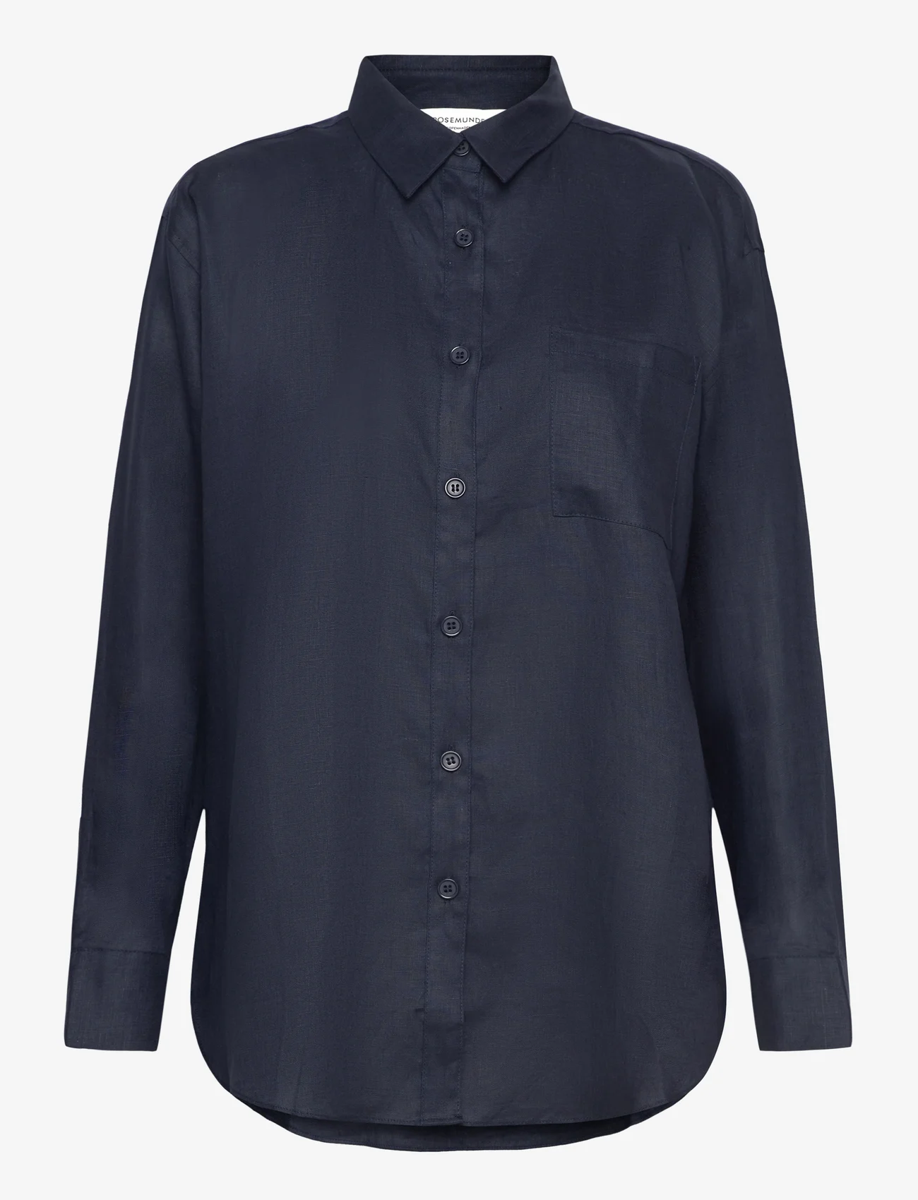 Rosemunde - Linen shirt - hørskjorter - navy - 0