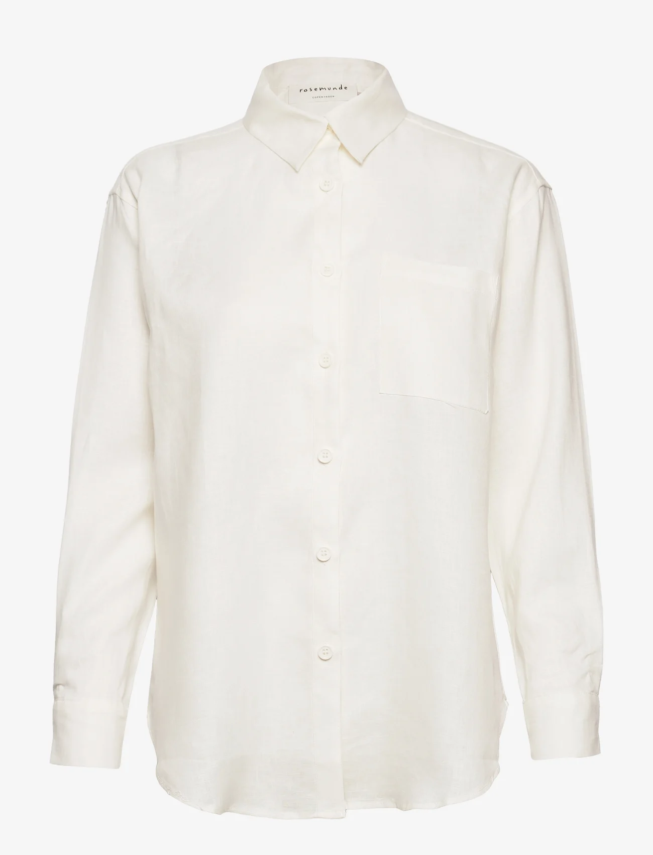 Rosemunde - Linen shirt - hørskjorter - new white - 0