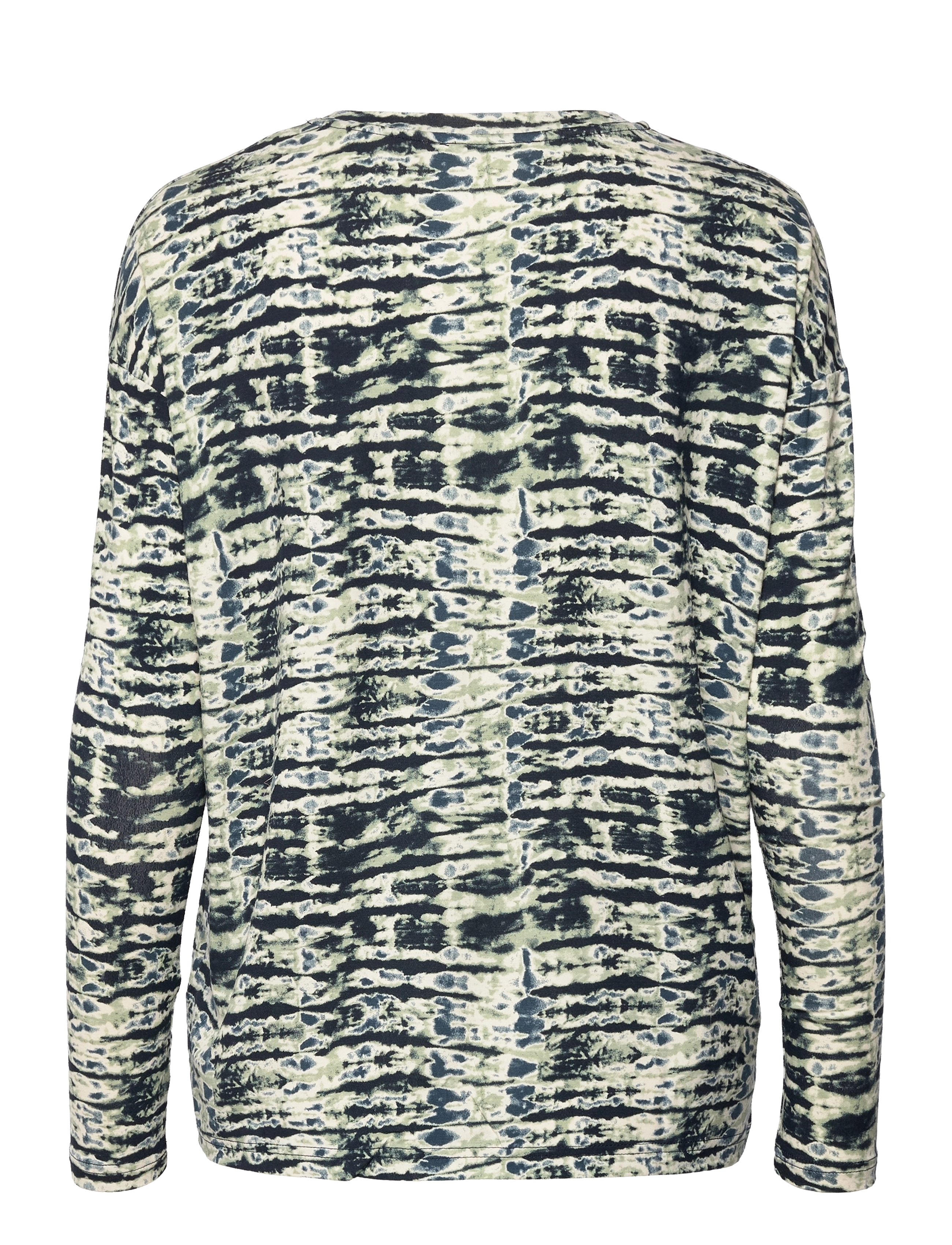 Rosemunde - T-shirt - blue striped tie dye print - 1