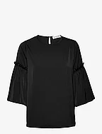 Recycled polyester blouse - BLACK