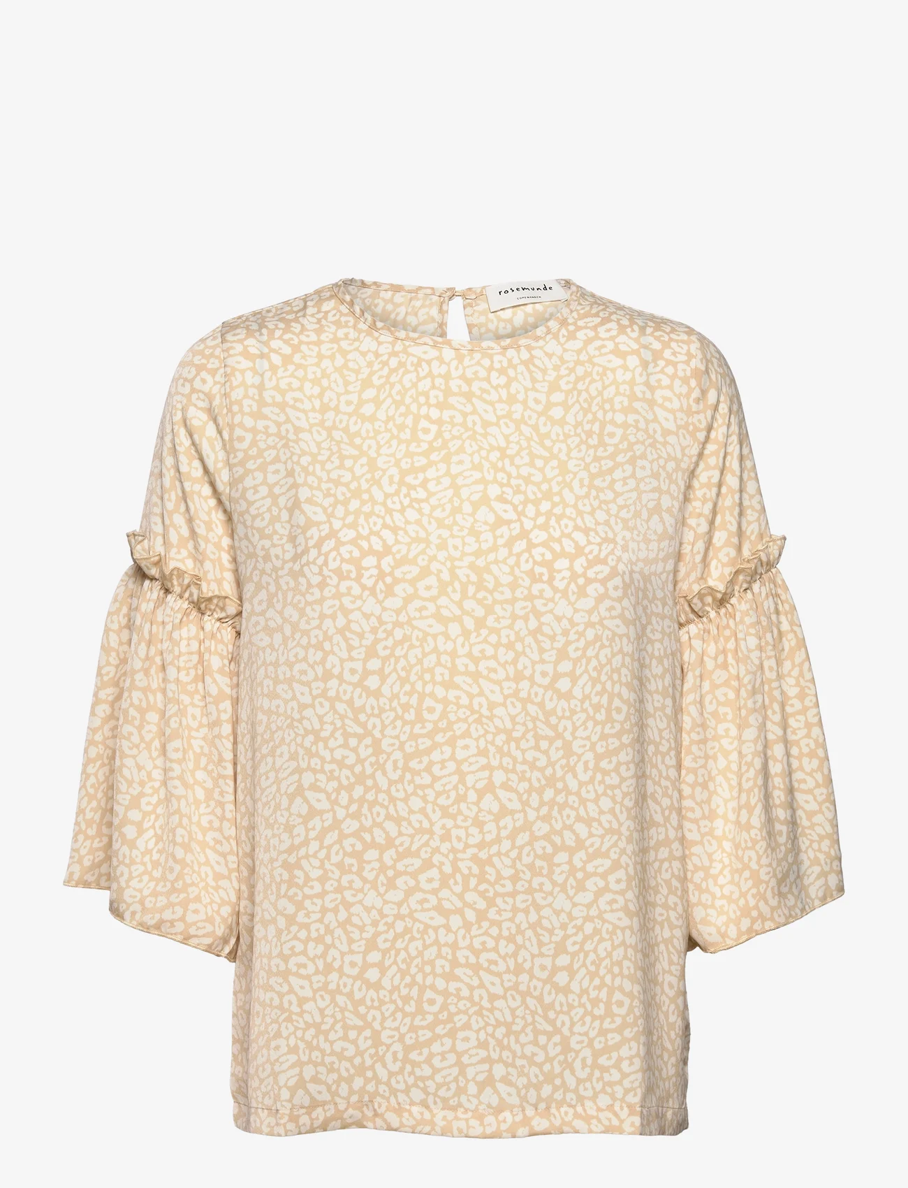 Rosemunde - Recycled polyester blouse - pitkähihaiset puserot - sand leo print - 0
