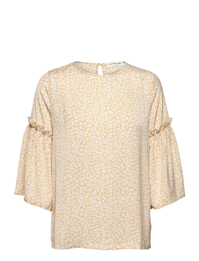 Rosemunde - Recycled polyester blouse - langærmede bluser - sand leo print - 0