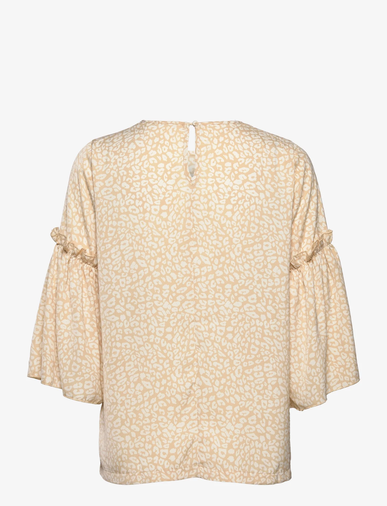 Rosemunde - Recycled polyester blouse - pitkähihaiset puserot - sand leo print - 1