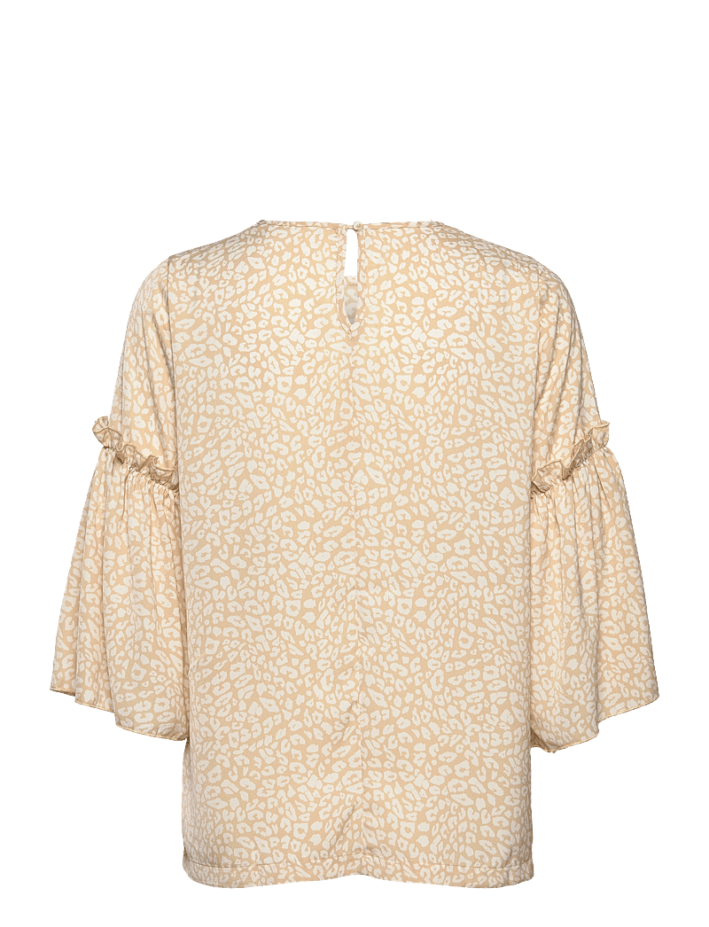 Rosemunde - Recycled polyester blouse - langærmede bluser - sand leo print - 1