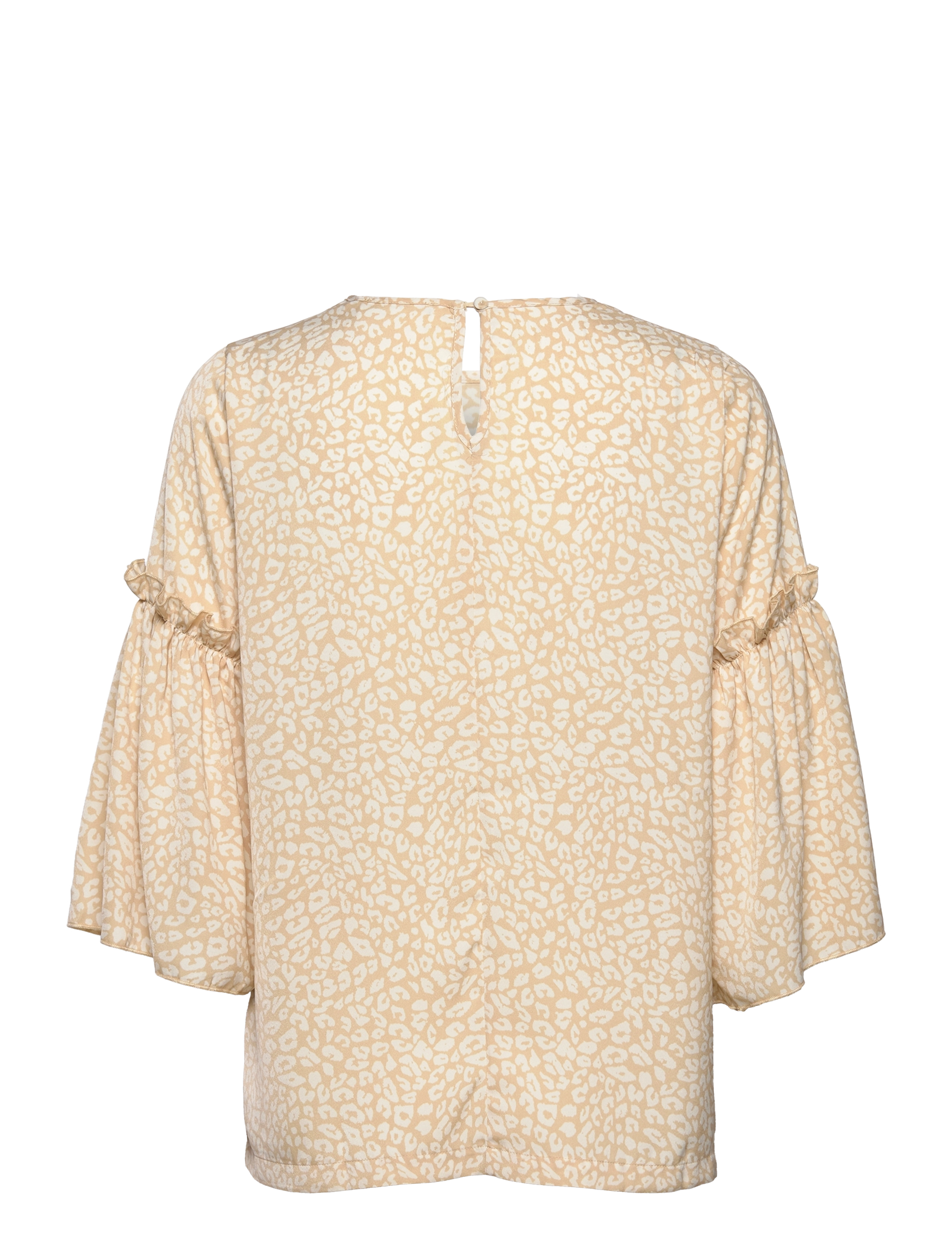Rosemunde - Recycled polyester blouse - langærmede bluser - sand leo print - 1