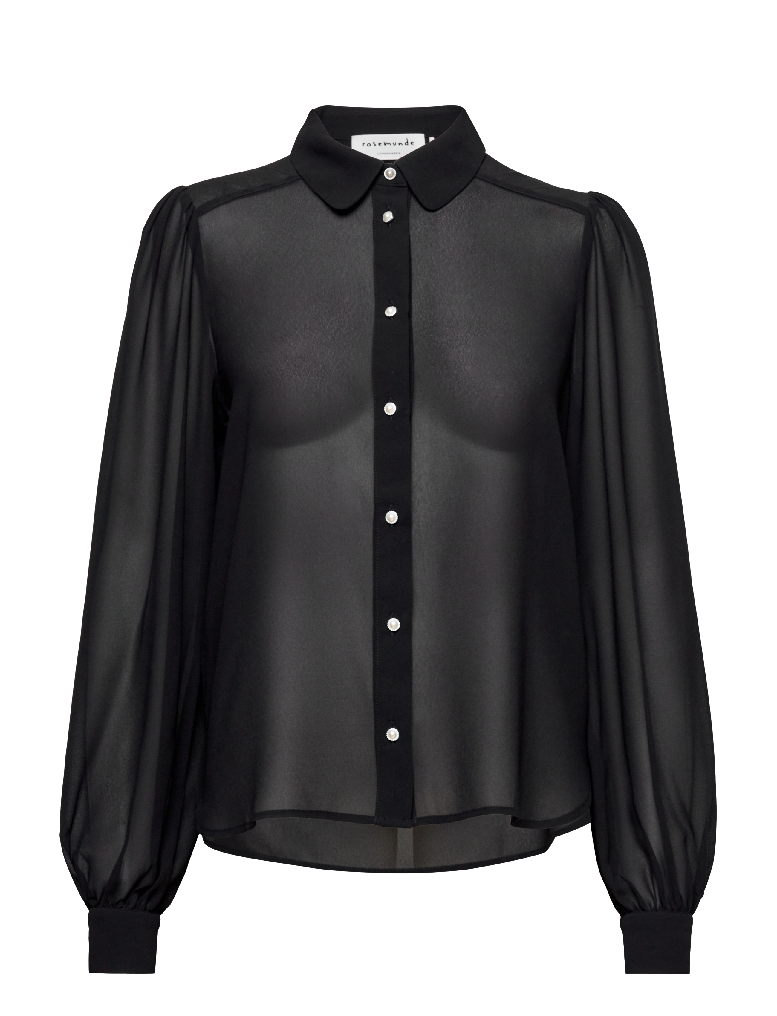 Rosemunde - Recycled polyester shirt - black - 0