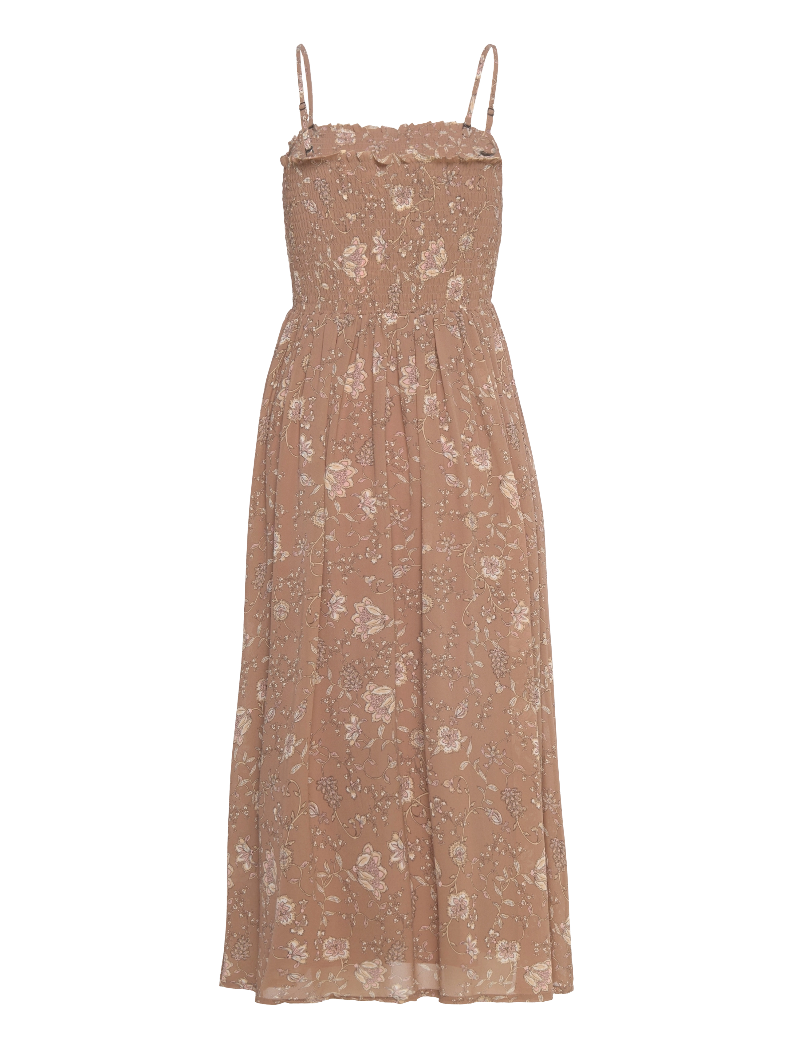 Rosemunde - Recycle polyester dress - dark sand wild blossom print - 1
