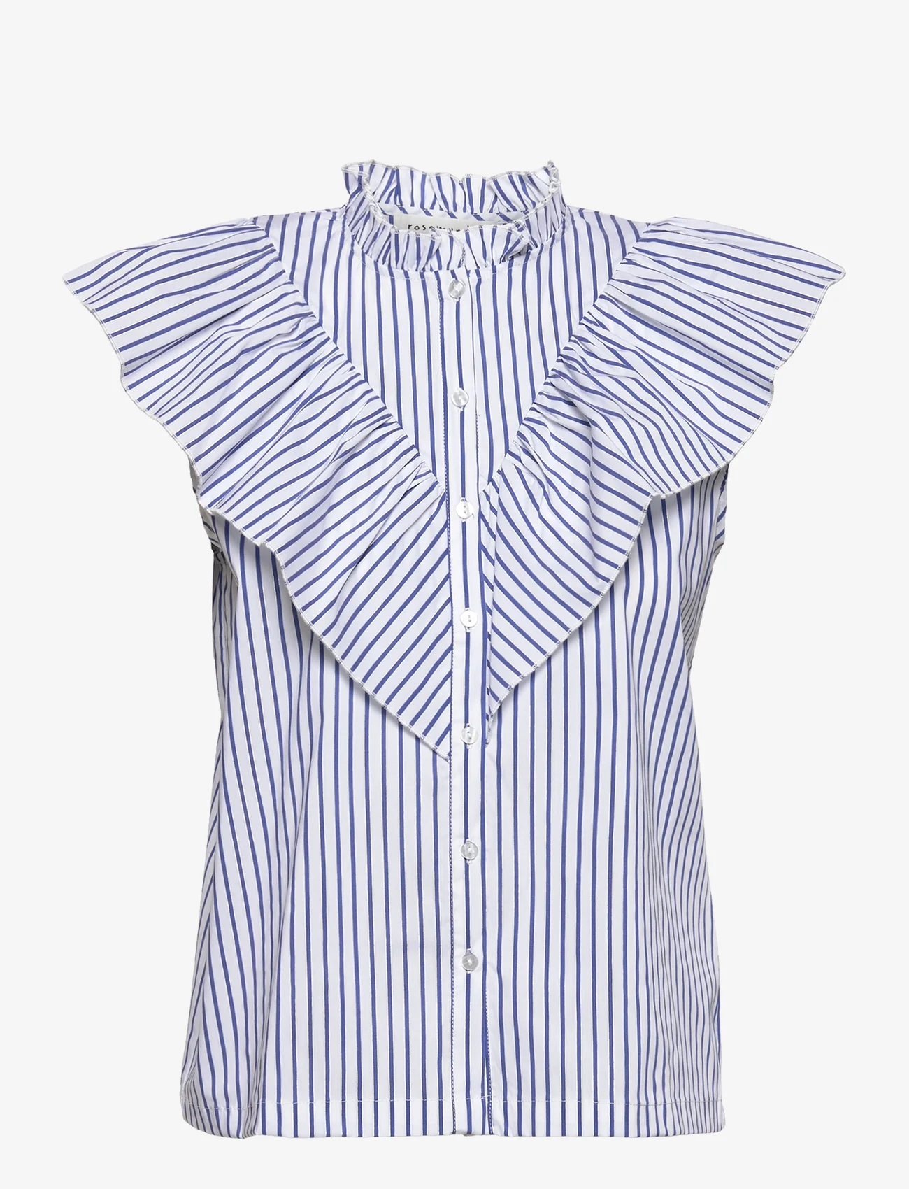 Rosemunde - Top - blouses zonder mouwen - white blue stripe - 0