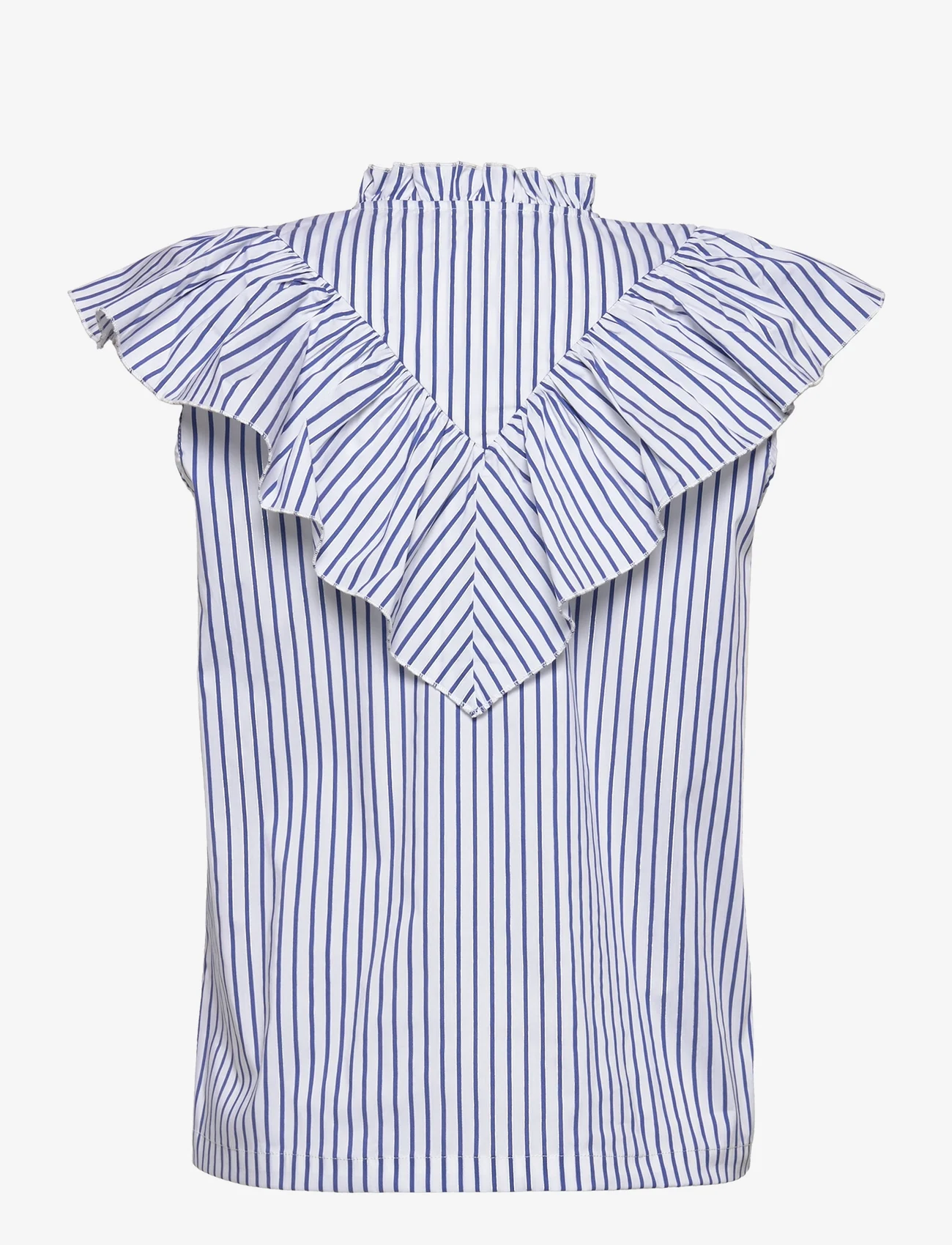 Rosemunde - Top - blouses zonder mouwen - white blue stripe - 1