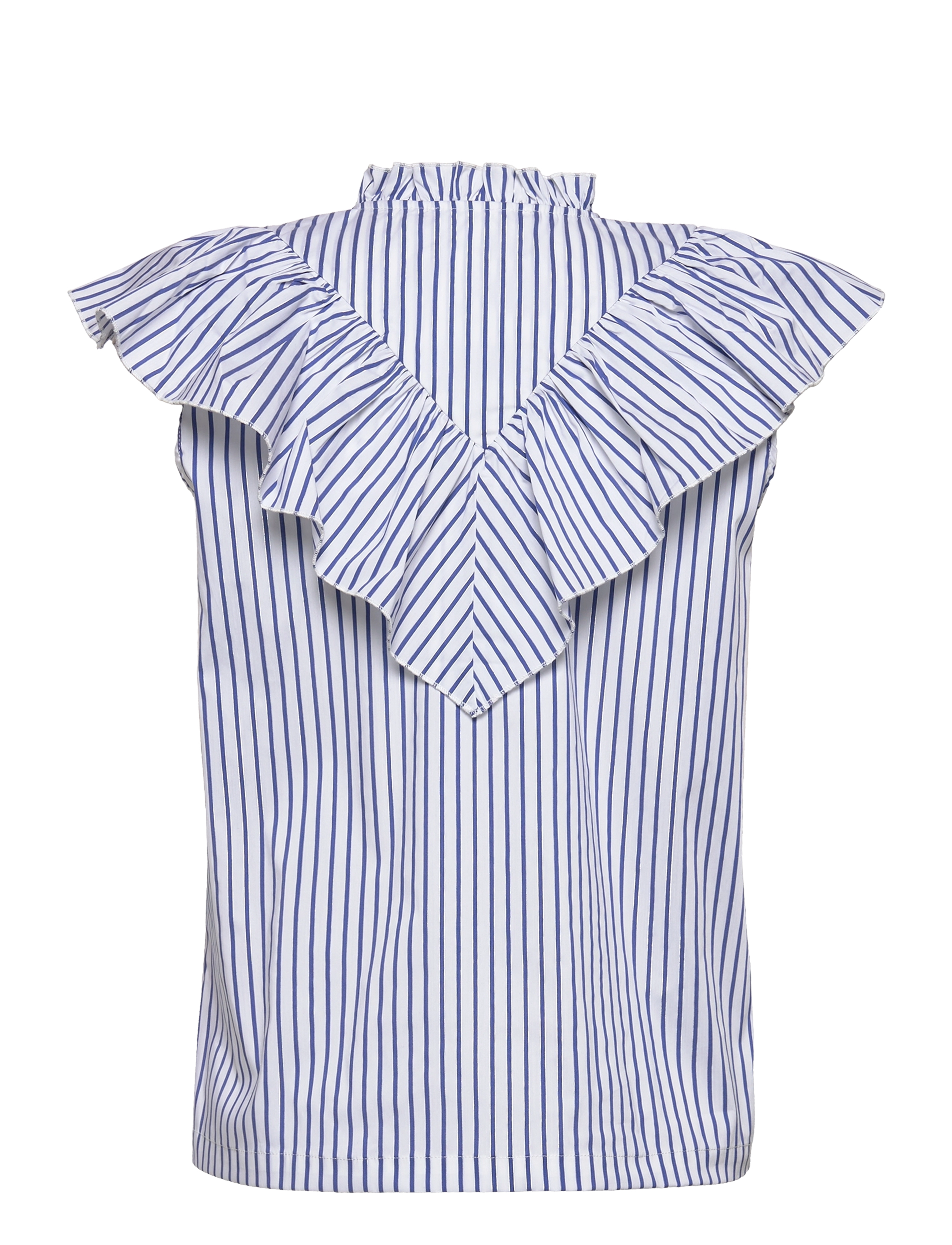 Rosemunde - Top - white blue stripe - 1