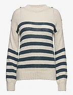 Pullover - IVORY MOUNTAIN BLUE STRIPE